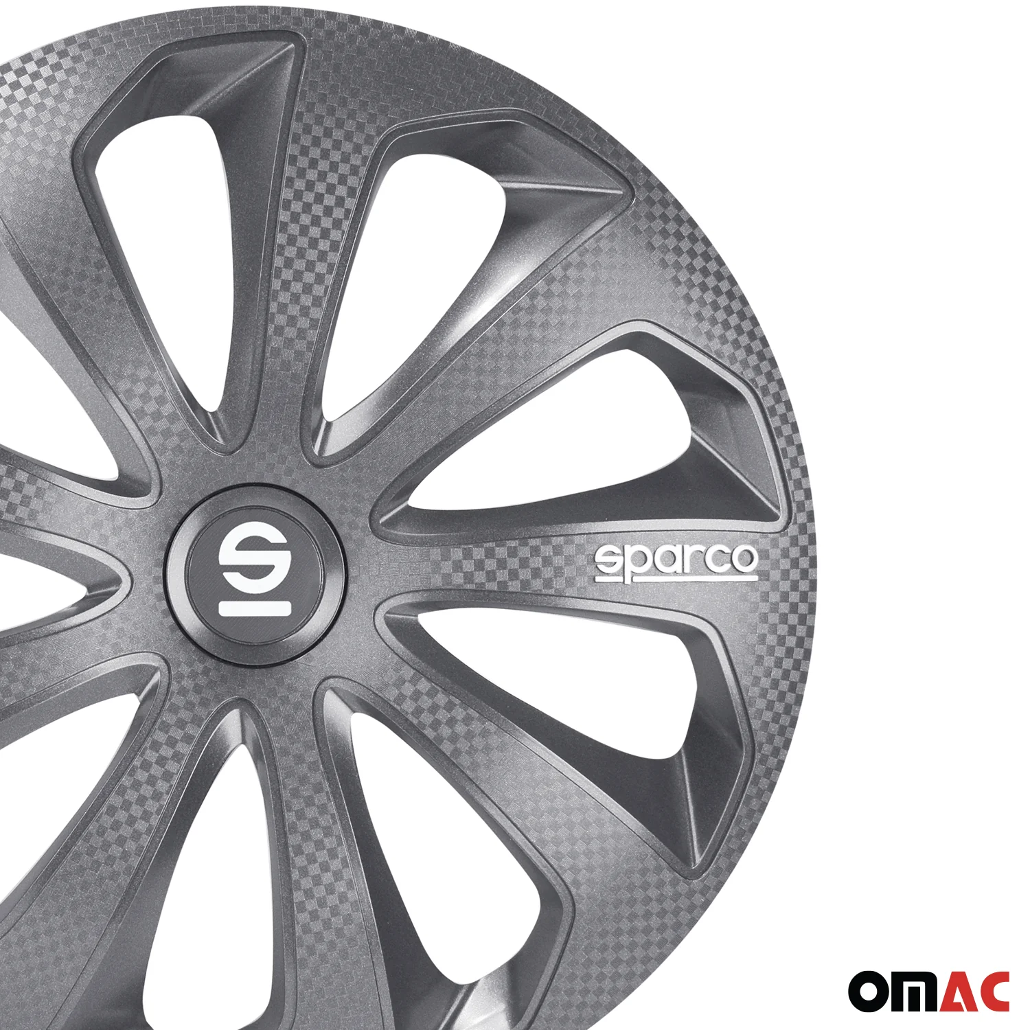 Sicilia Hub Caps Wheel Cover 14" Grey Carbon Full Set 4 pcs. - Image 7