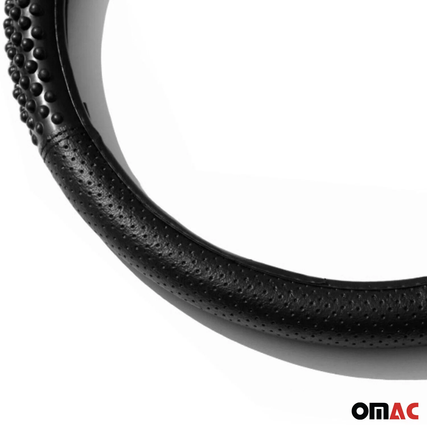 14.5-15.5’’ Steering Wheel Cover Black Leather Anti-slip Breathable - Image 7