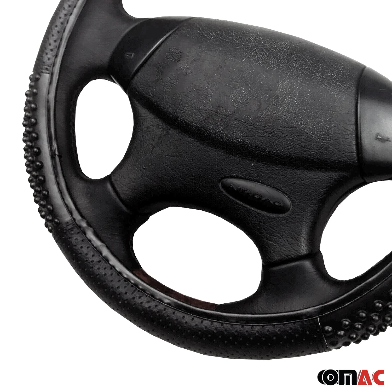 14.5-15.5’’ Steering Wheel Cover Black Leather Anti-slip Breathable - Image 9