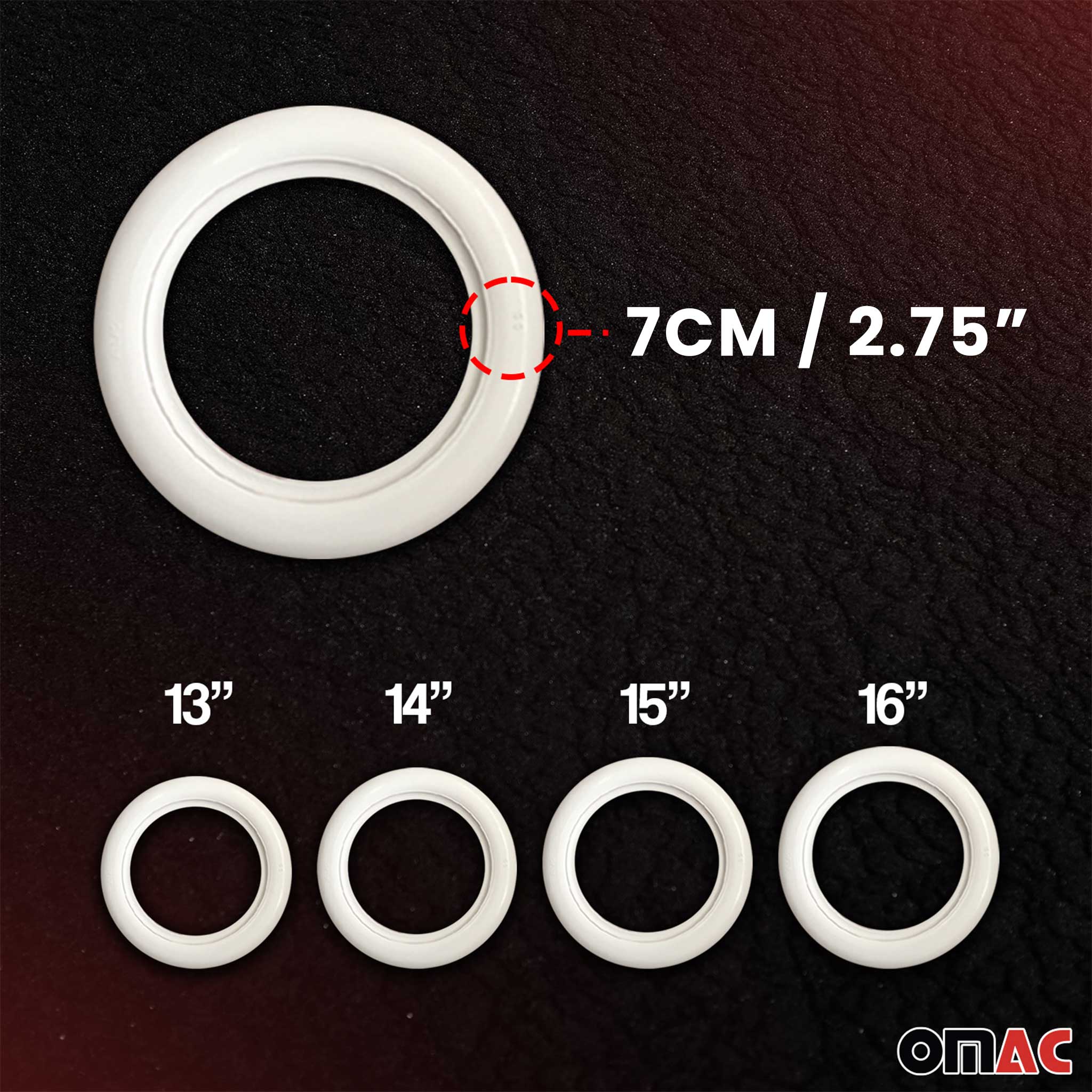 15" White Wall Tire Insert fits VW Bug Pre Beetle Sidewall Rubber Ring Set 4x - Image 3