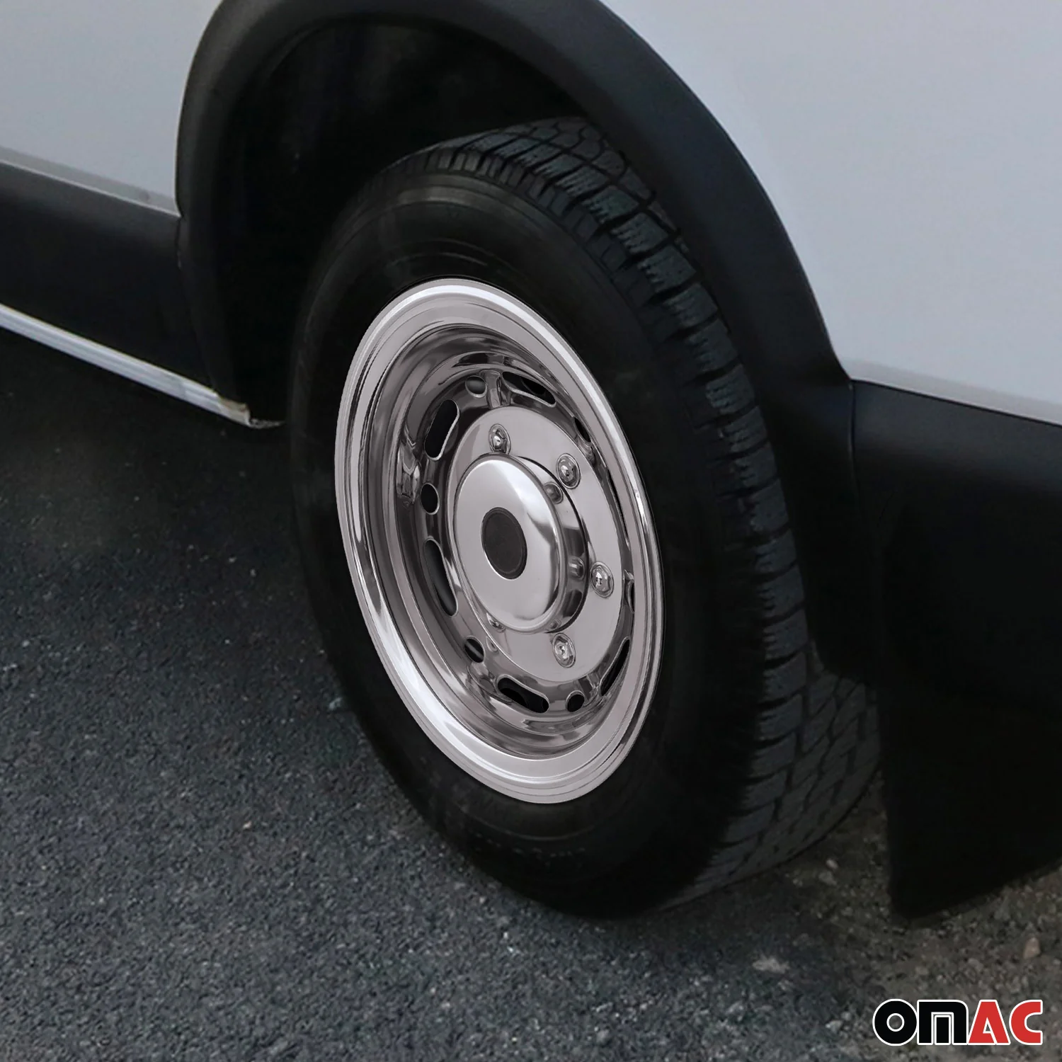 Ford E-Series 16" Dual Wheel Simulator Hubcaps Steel Front & Rear - Image 3