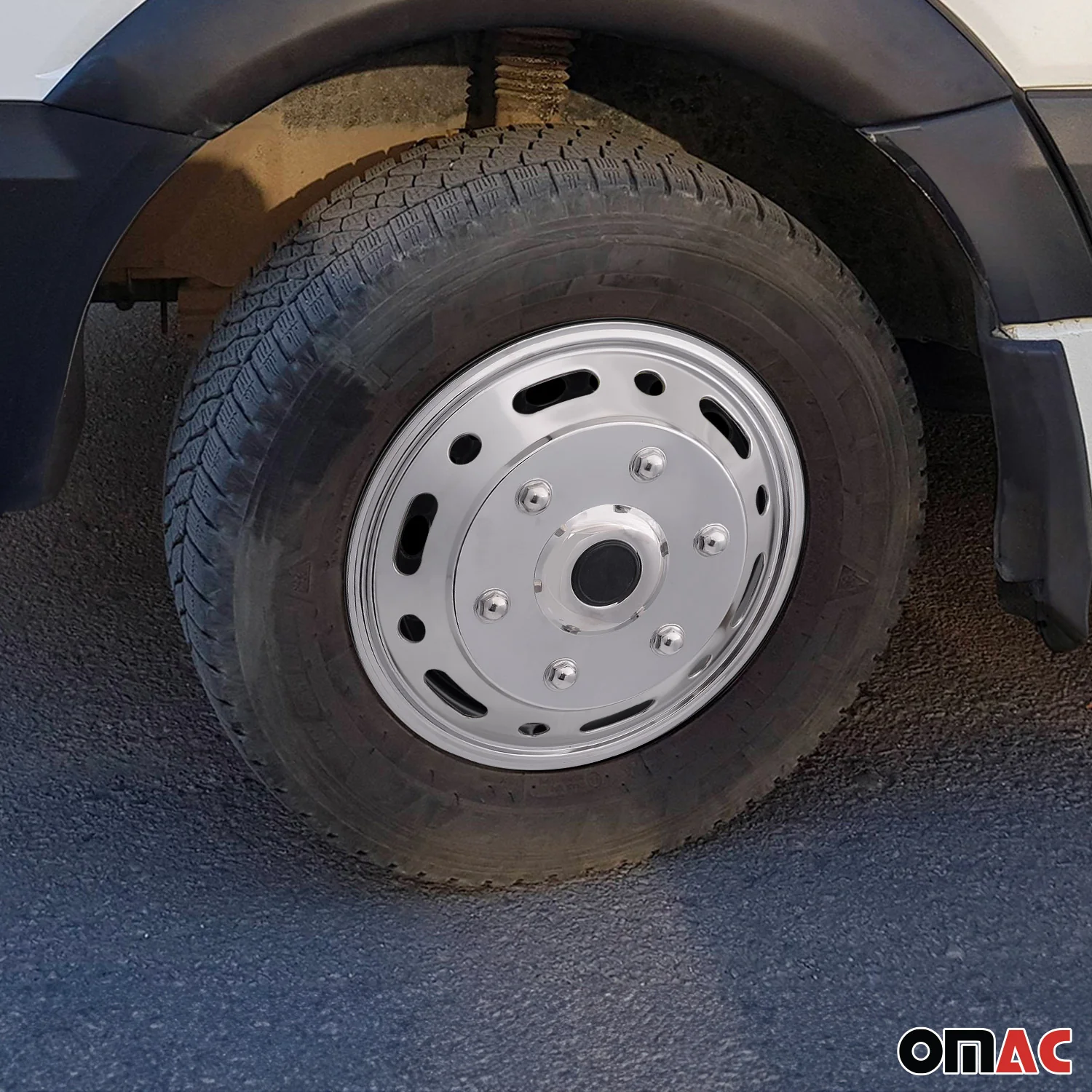 2014-2024 RAM ProMaster 16" Dual Wheel Simulator Hubcaps Steel Front 2Pcs - Image 2
