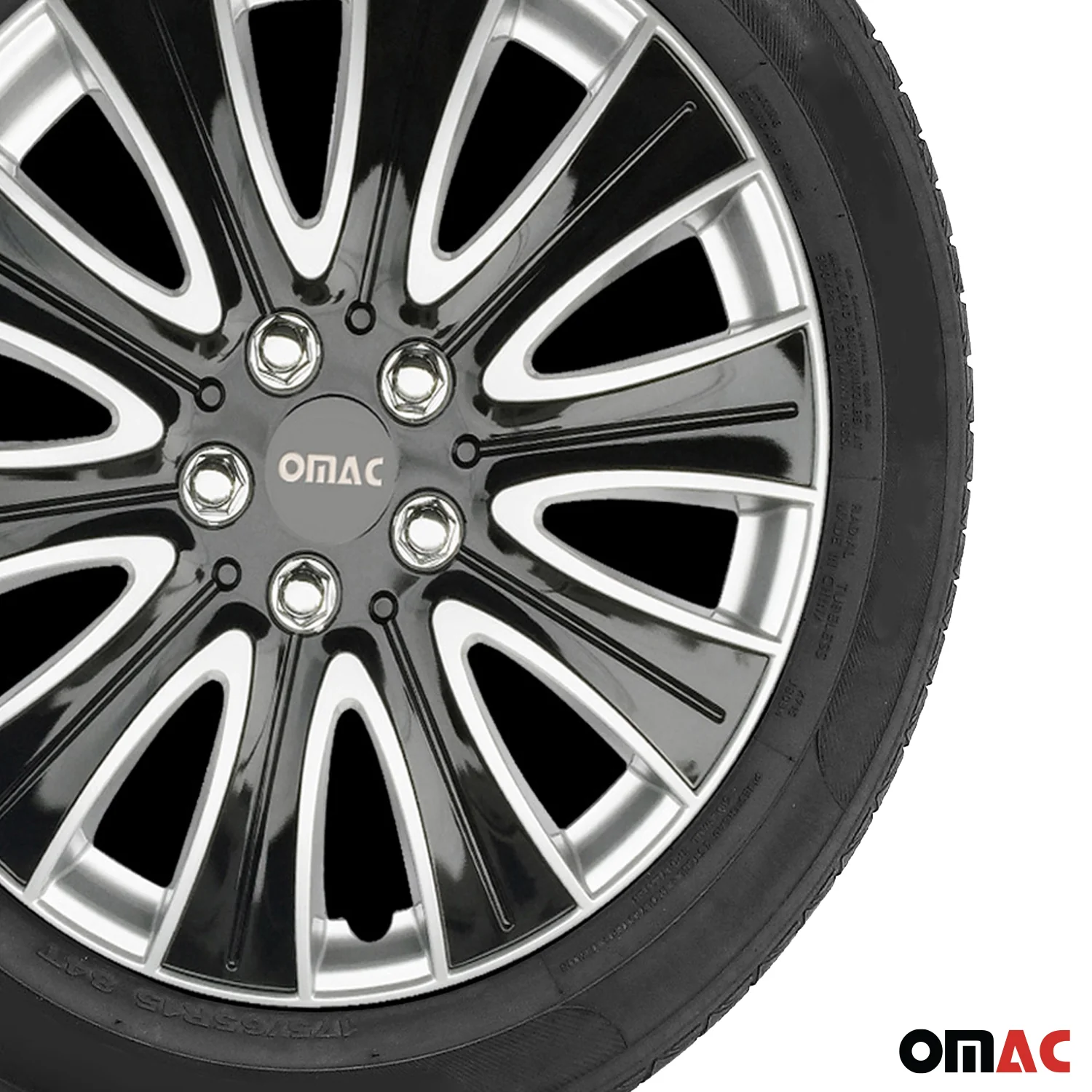 16" Hub Caps for Ford Transit 150 250 350 2015-2025 Black Silver 4x Wheel Covers - Image 9