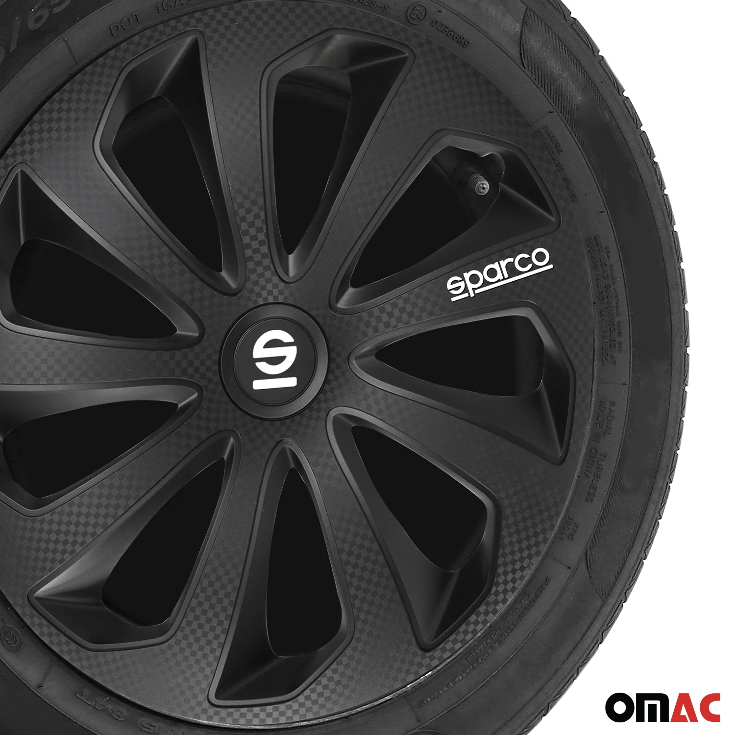 Sicilia Hub Caps Wheel Cover 16" Black Carbon Full Set 4 pcs. - Image 6