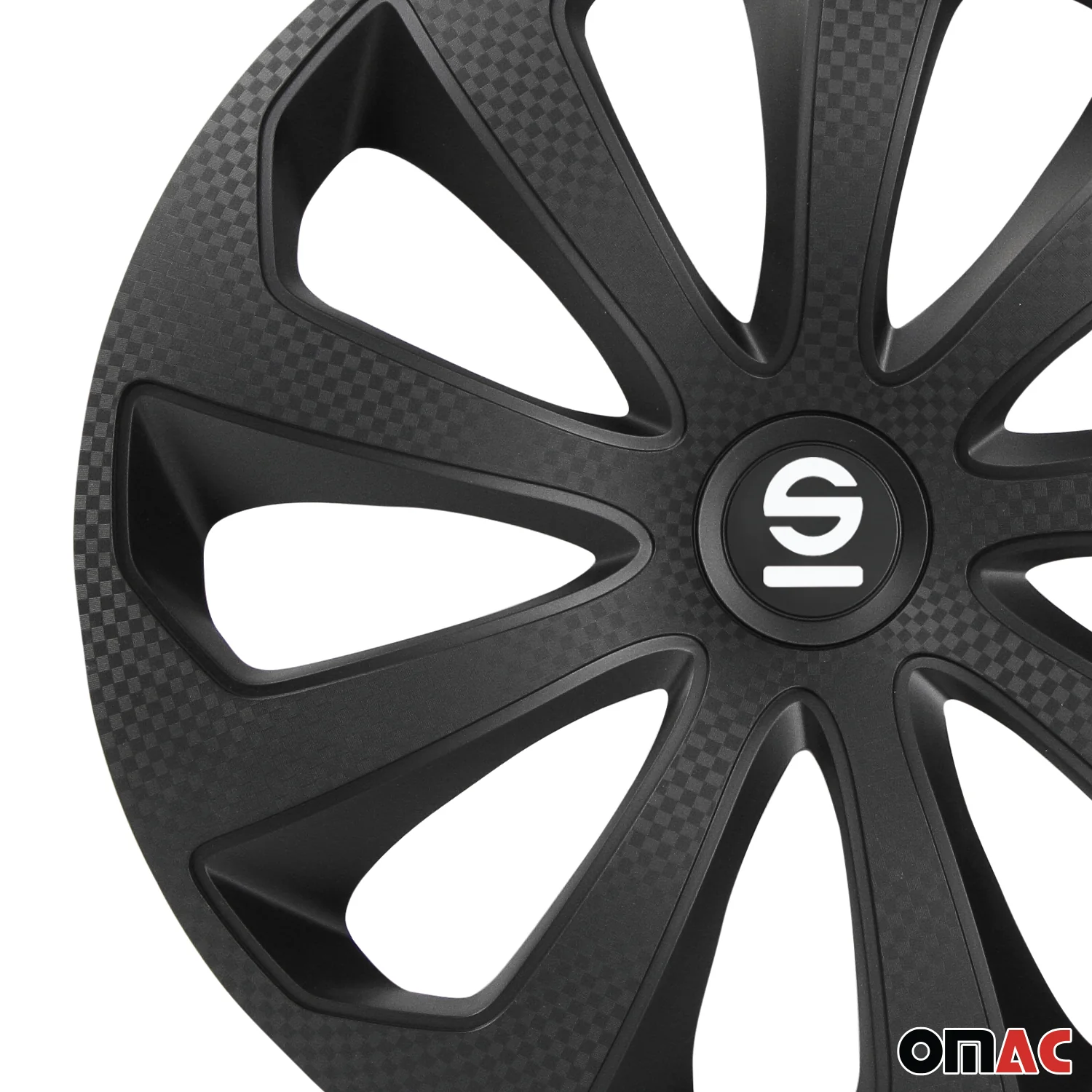 Sicilia Hub Caps Wheel Cover 16" Black Carbon Full Set 4 pcs. - Image 7