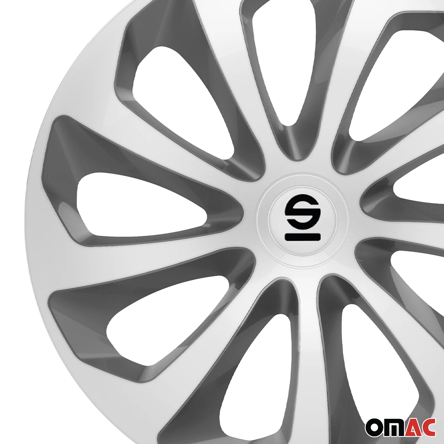 Sicilia Hub Caps Wheel Cover 16" Silver & Grey Full Set 4 pcs. - Image 7