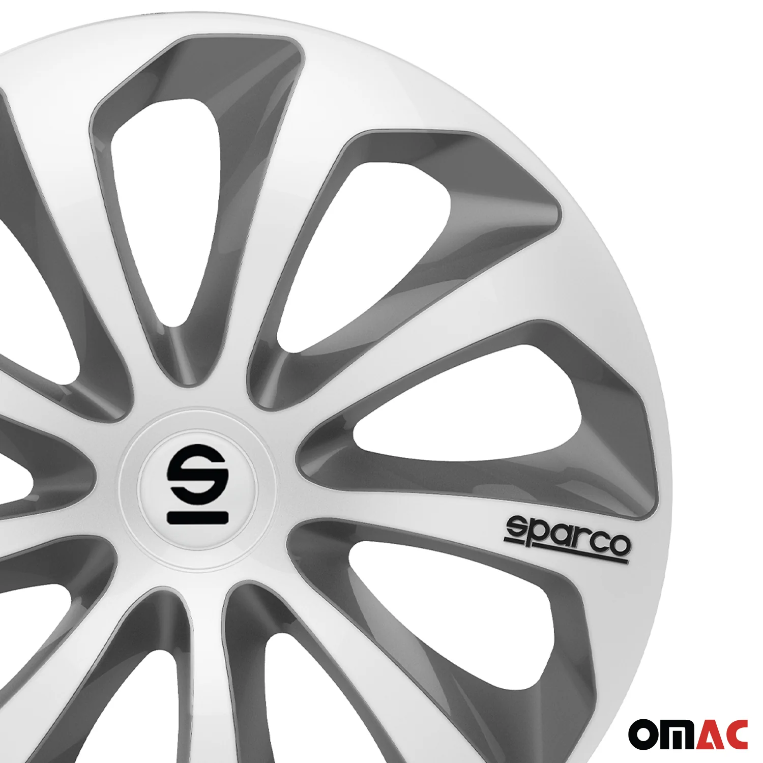 Sicilia Hub Caps Wheel Cover 16" Silver & Grey Full Set 4 pcs. - Image 8