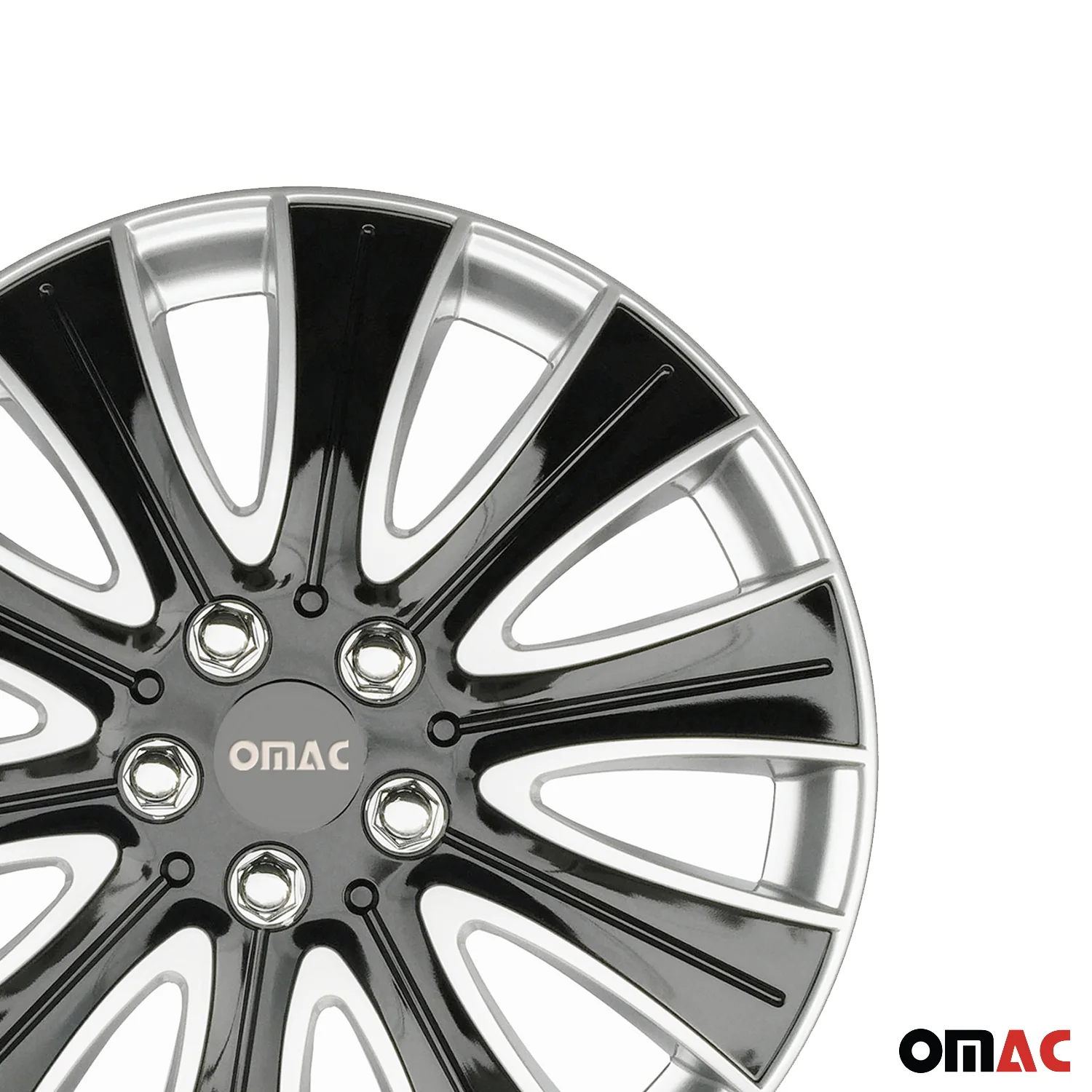 Pisa Hub Caps Wheel Cover 16" Grey & Black Full Set 4 pcs. - Image 8