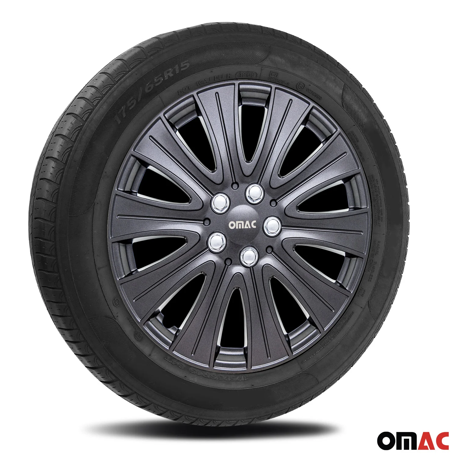 Pisa Hub Caps Wheel Cover 16" Gun Metal Grey Full Set 4 pcs. - Image 5