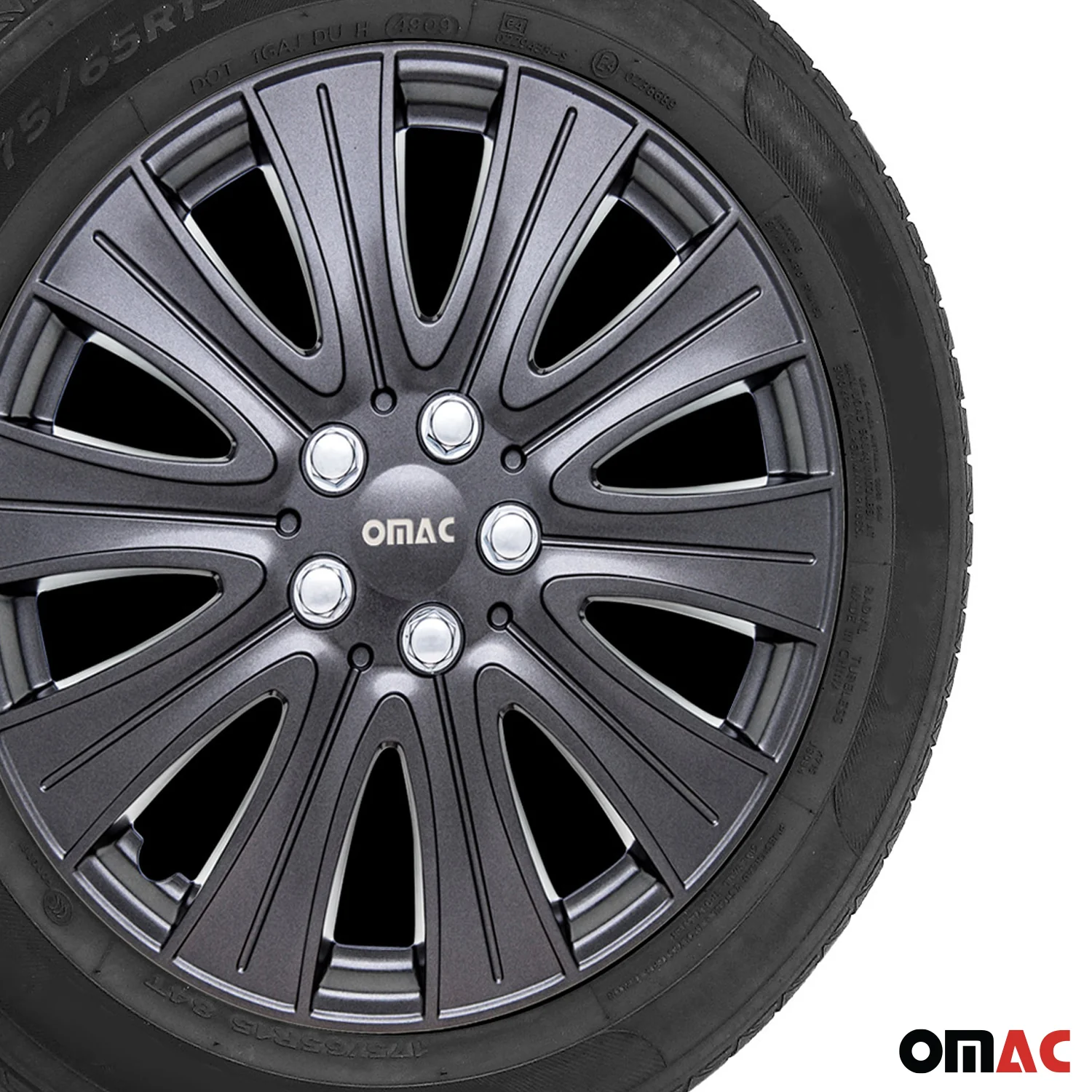 Pisa Hub Caps Wheel Cover 16" Gun Metal Grey Full Set 4 pcs. - Image 9