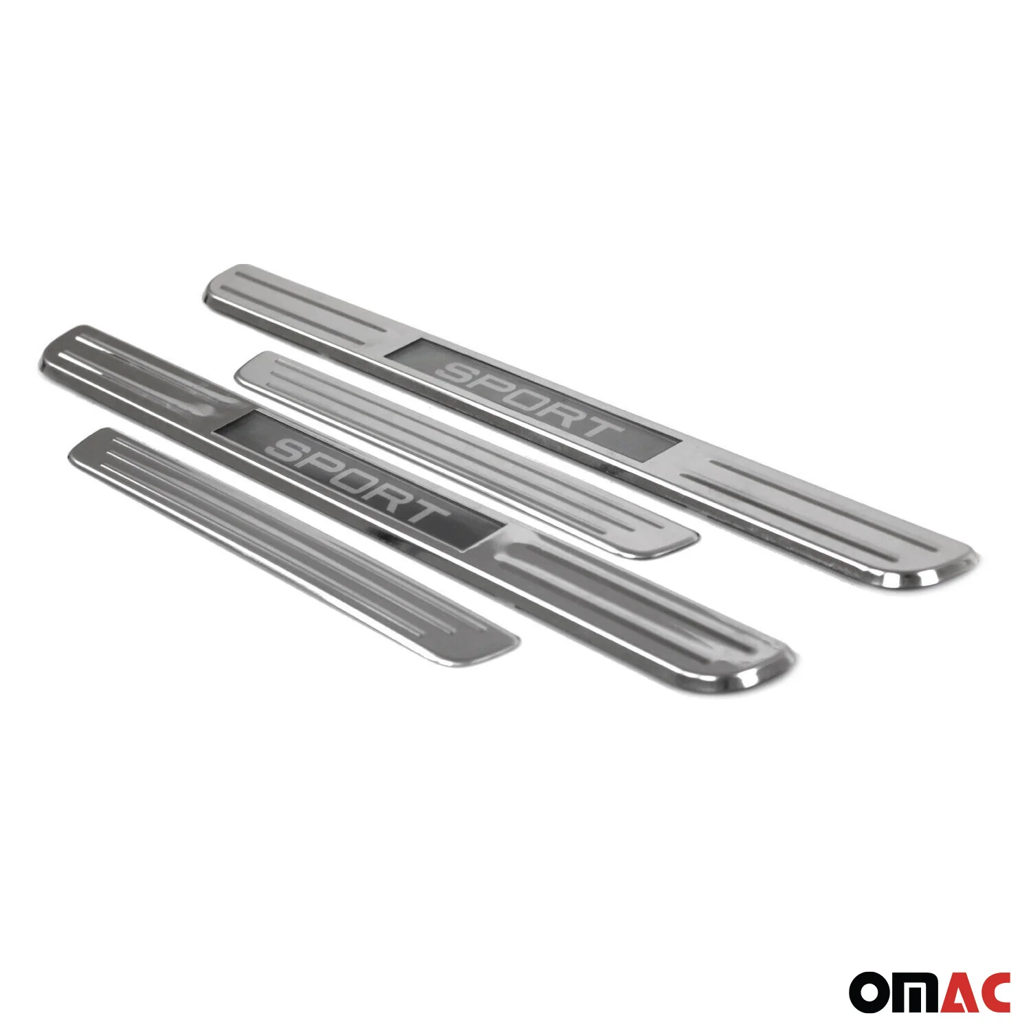 BMW 3 Series Door Sill Scuff Plate Illuminated Sport Steel Silver 4 Pcs - Image 3