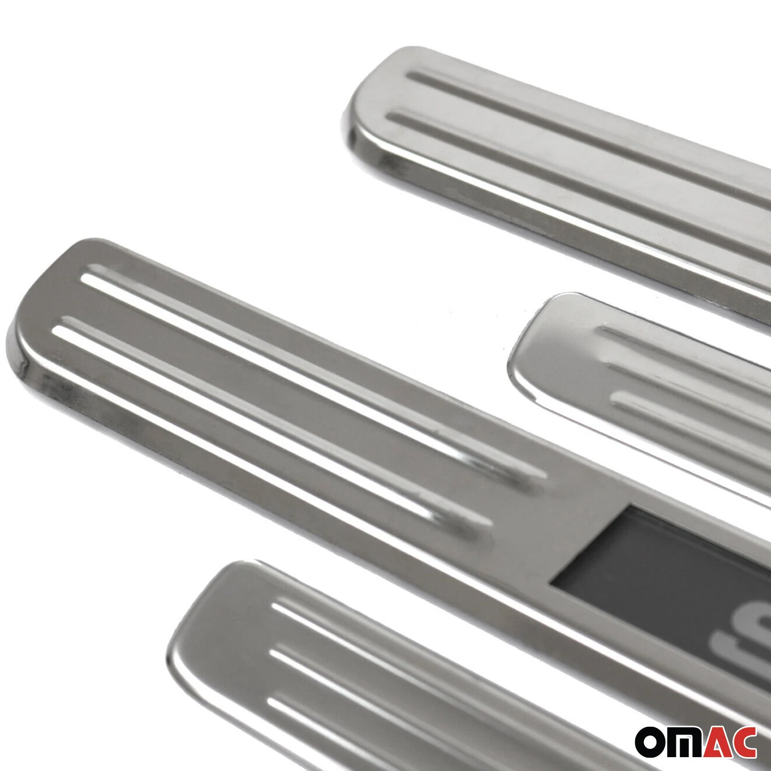 Mercedes C Class Door Sill Scuff Plate Illuminated Sport Steel Silver 4 Pcs - Image 7