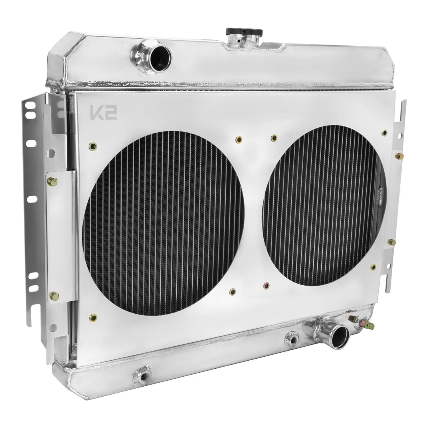 1963-1968 Chevy Impala / Bel Air/ Chevelle 3Row Radiator w Dual Fan Shroud - Image 10