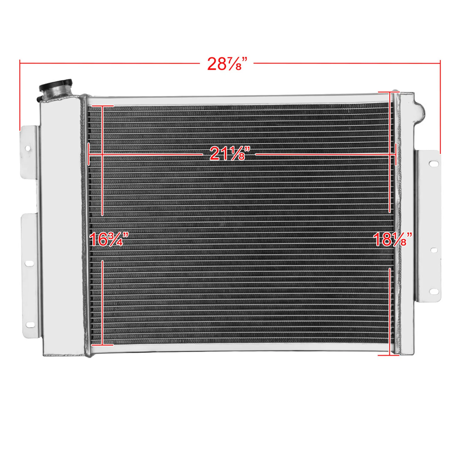 1967-1969 Chevrolet Camaro 4.1L L6 V8 3 Row Radiator with Fan Shroud - Image 3