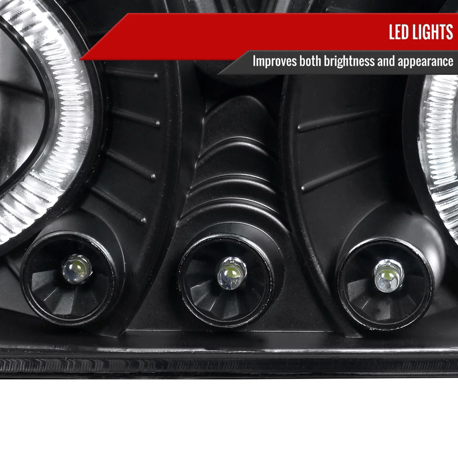 1988-1999 Chevy C/K C10/Blazer/Tahoe/Sierra/Silverado Dual Halo Headlights - Image 6