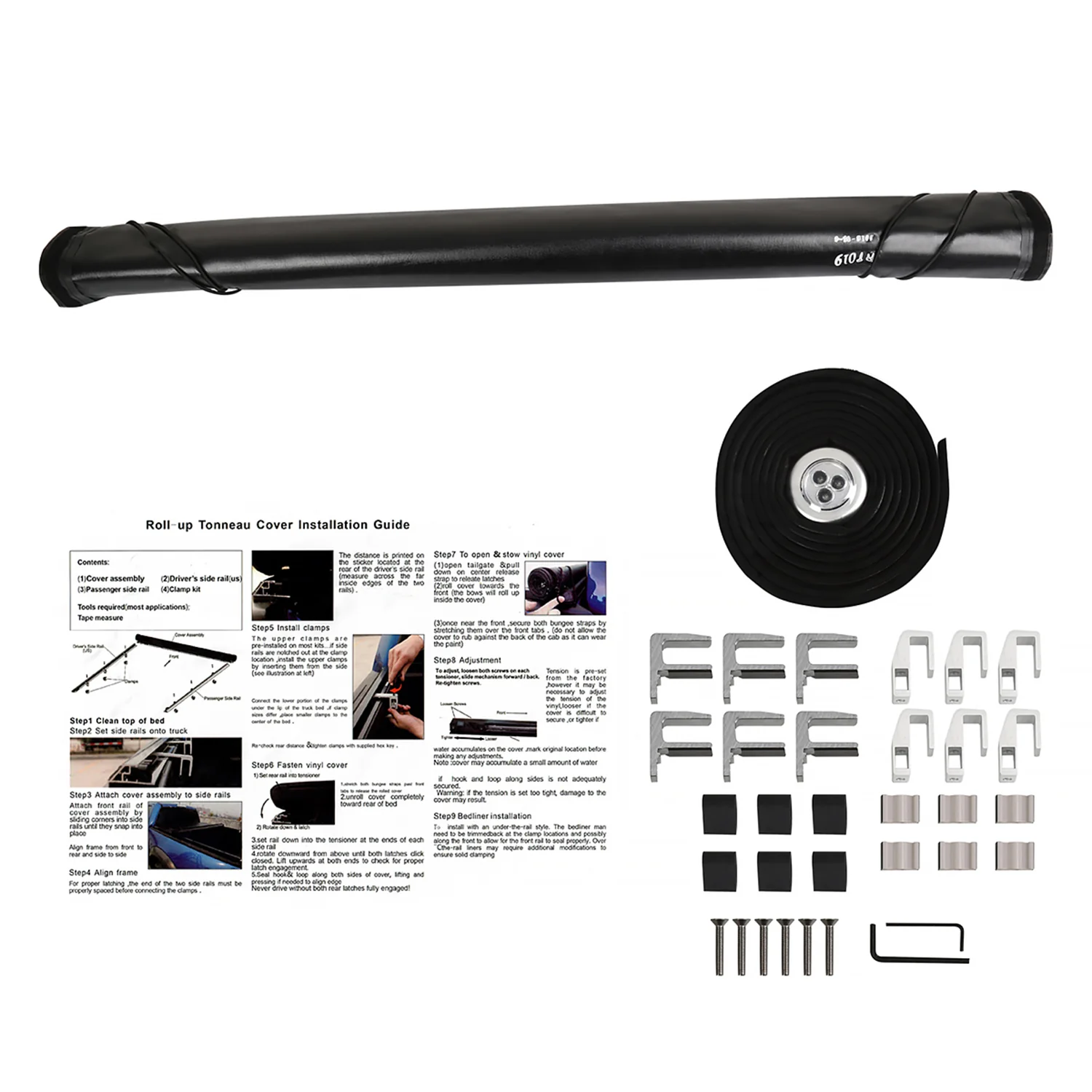 1989-2004 Toyota Tacoma/Pickup 72" Bed Roll Up Vinyl Tonneau Cover - Image 9
