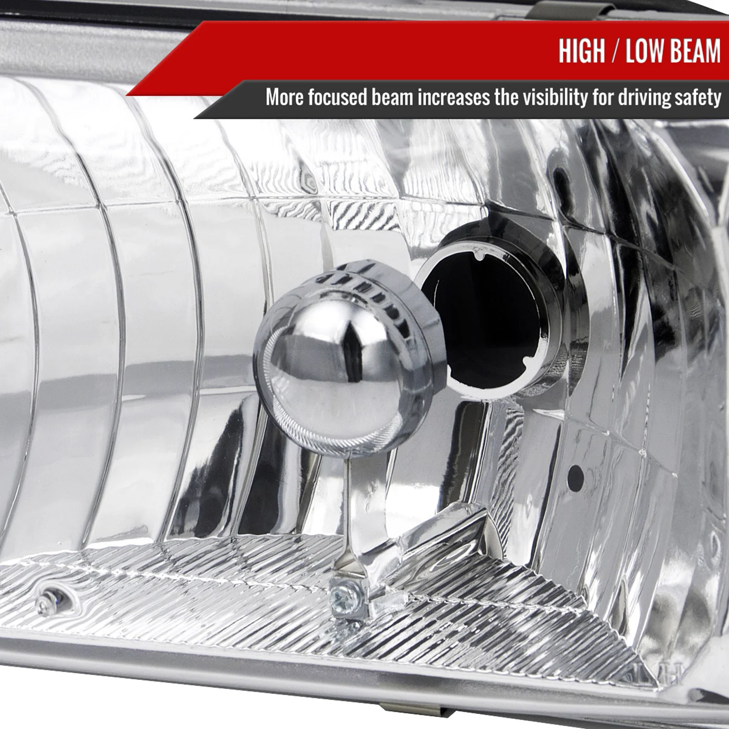 1991-1996 Chevy Caprice / Impala Factory Headlights Corner Signal Chrome - Image 3