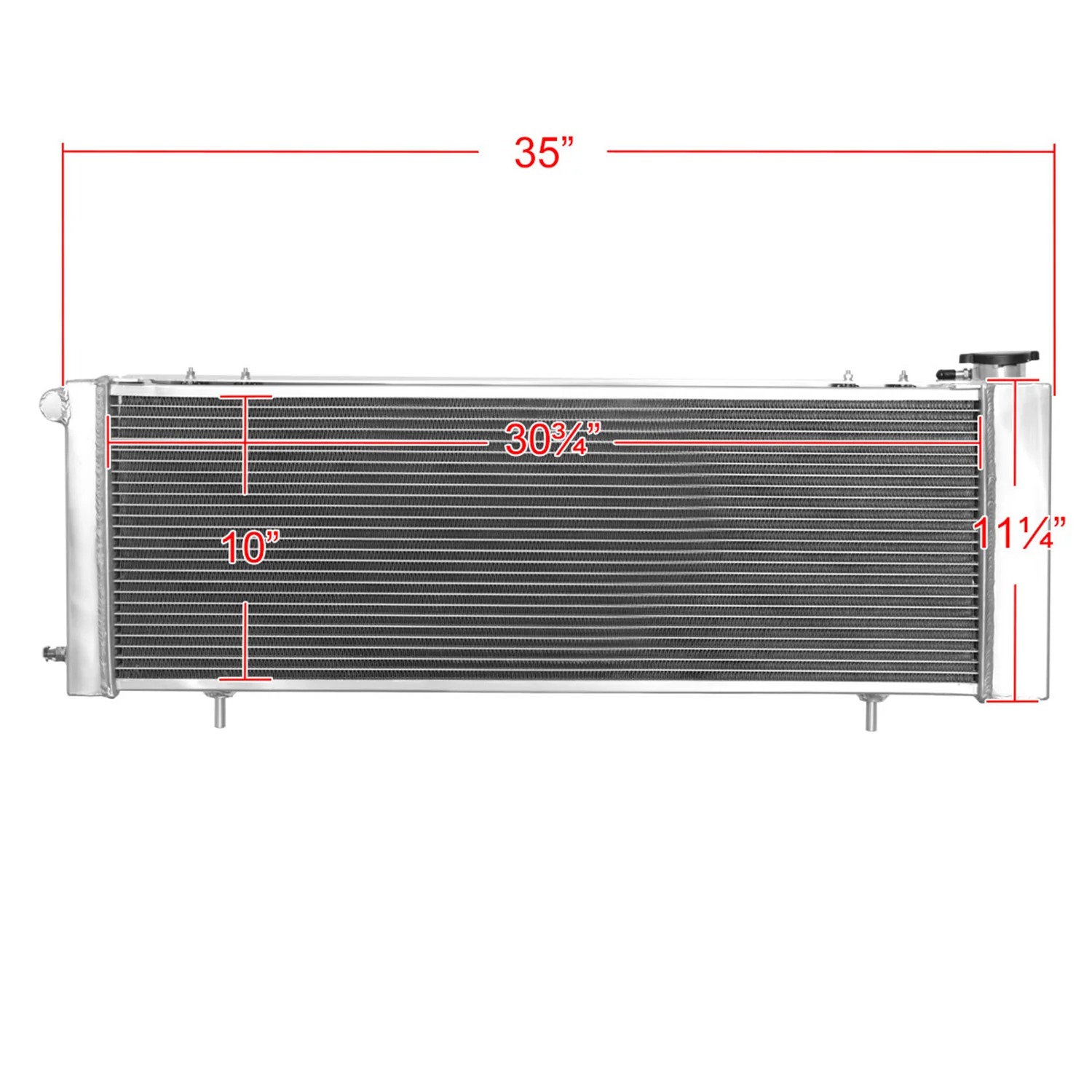 1991-2001 Jeep Cherokee/Comanche 2.5L/4.0L 3 Row Radiator with Fan Shroud - Image 3