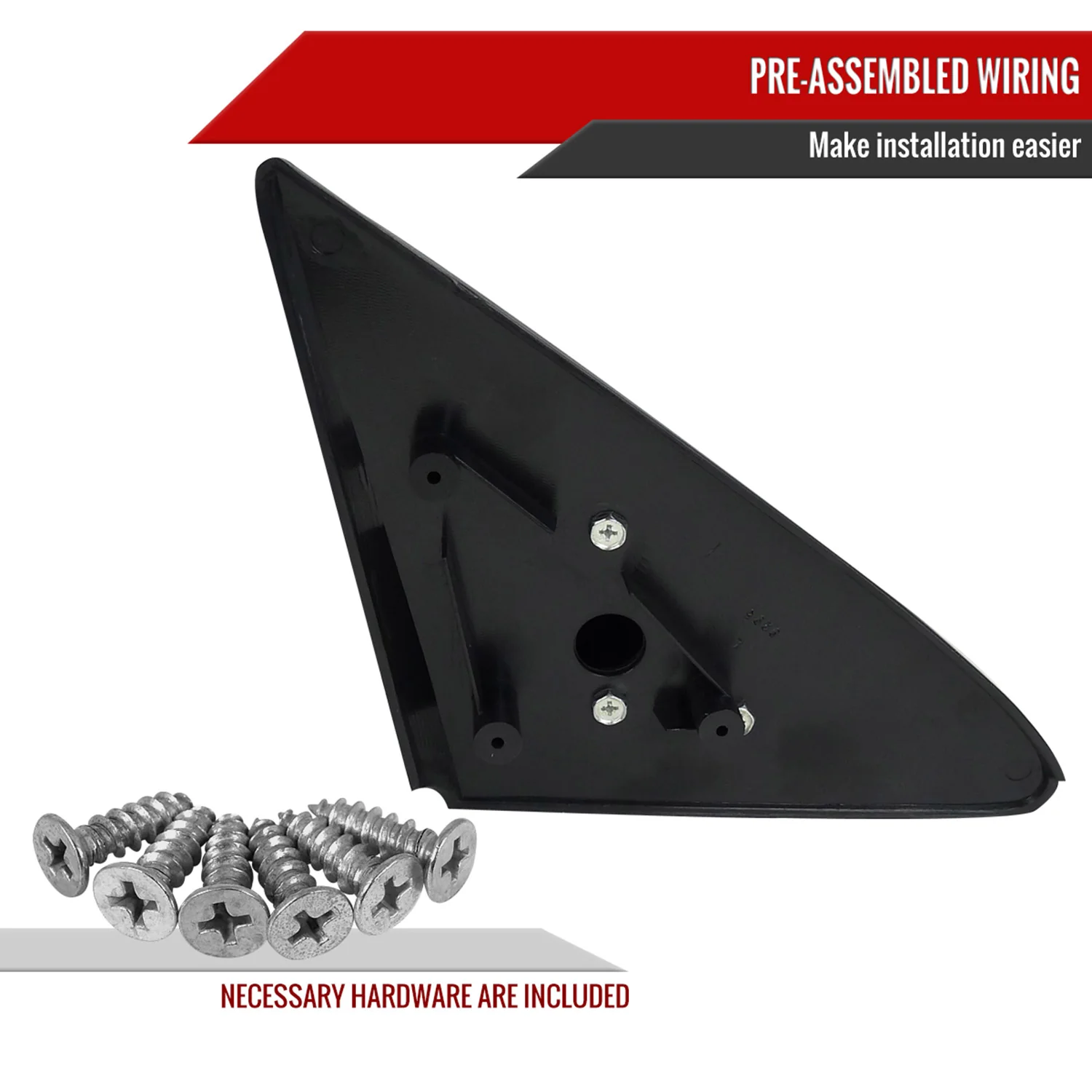 1992-1995 Honda Civic Coupe/Hatchback Black Manual Adjustable Spoon Mirrors - Image 7