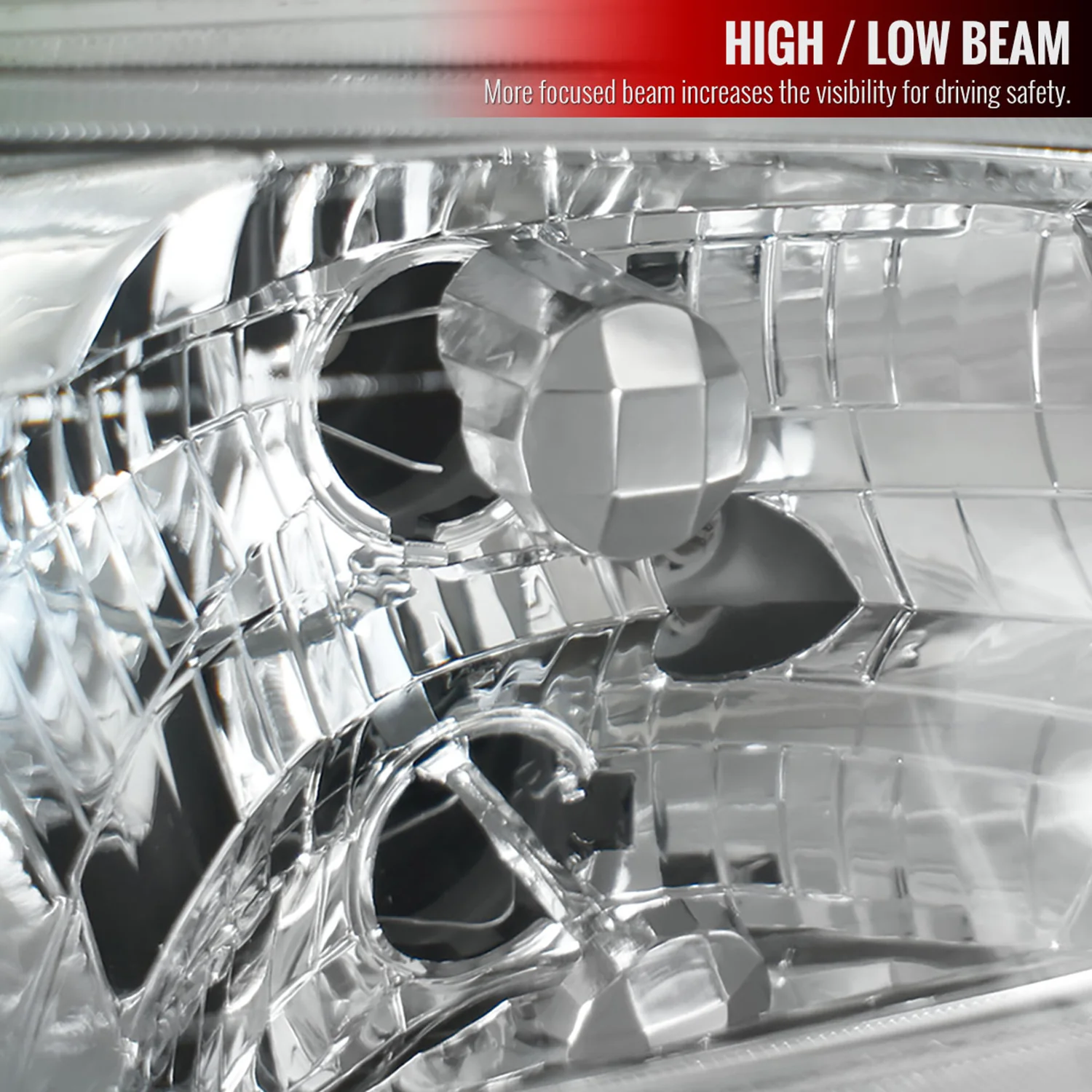 1992-1995 Honda Civic Factory Style Crystal Headlights Chrome/Clear Lens - Image 2
