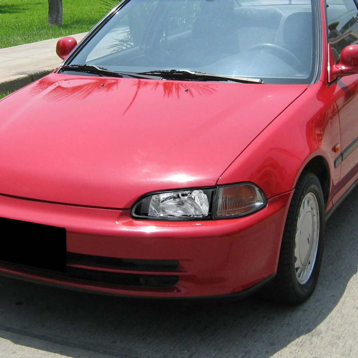 1992-1995 Honda Civic Factory Style Crystal Headlights Matte Black/Clear Lens - Image 4