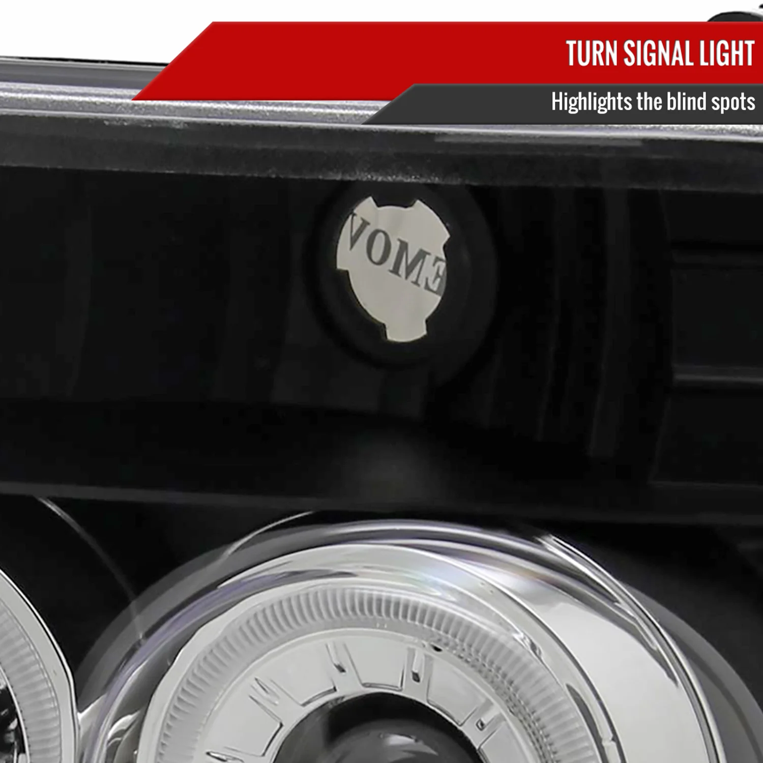1992-1996 Ford F-150 F-250 F-350 Bronco Dual Halo Headlights - V2 Black - Image 5