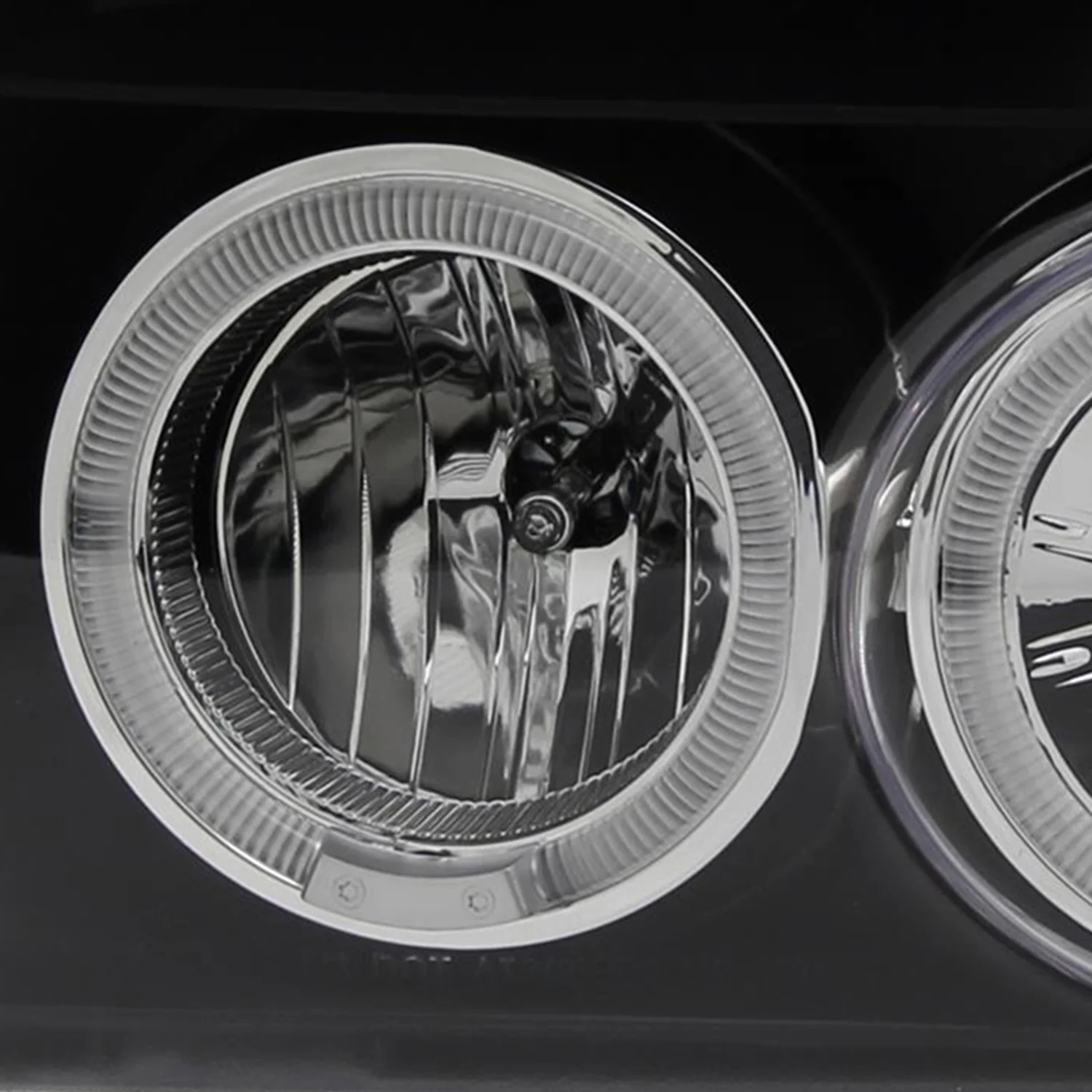 1992-1996 Ford F-150 F-250 F-350 Bronco Dual Halo Projector Headlights Black - Image 4