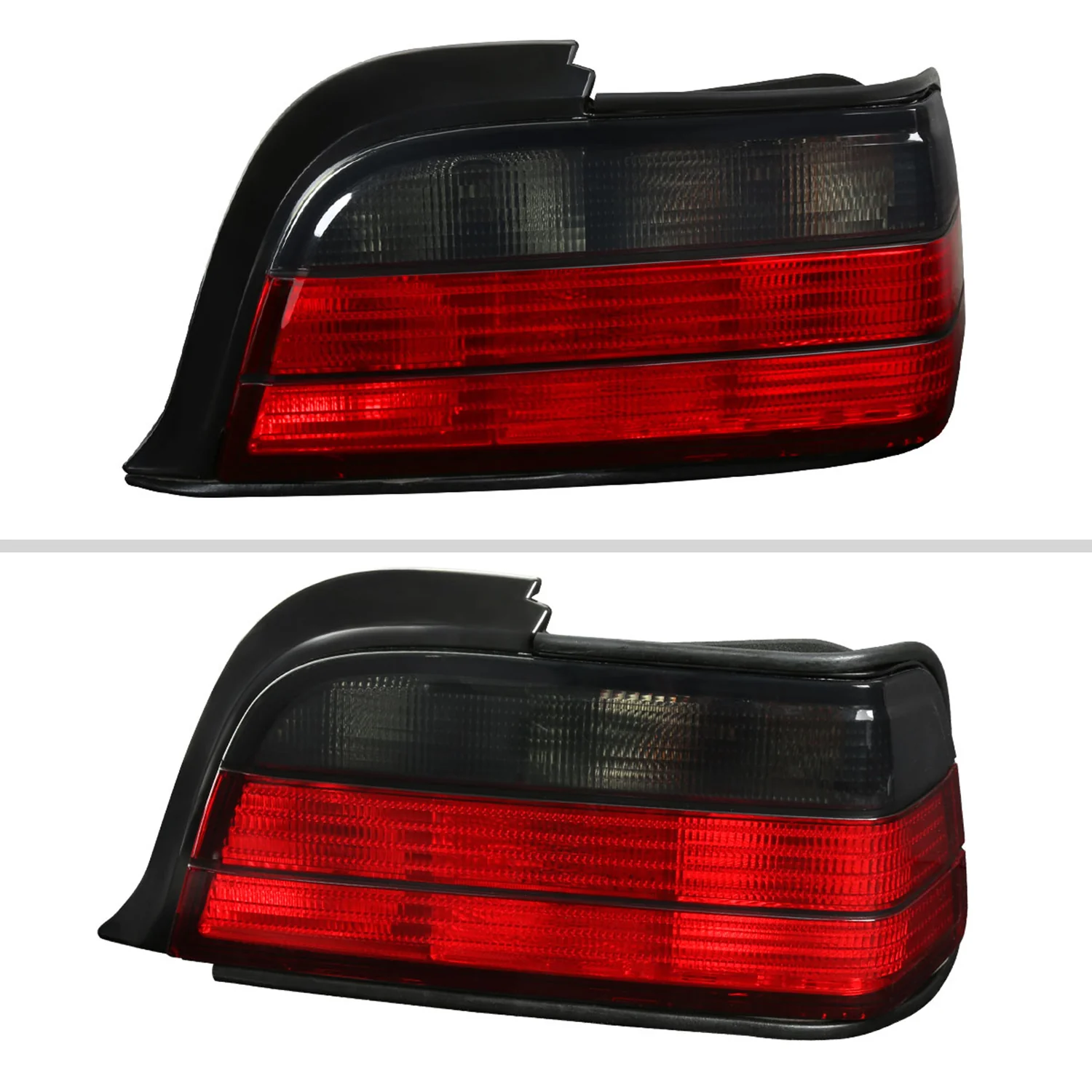 1992-1998 BMW E36 3 Series Coupe/Convertible Tail Lights Chrome/Red Smoke Lens - Image 2