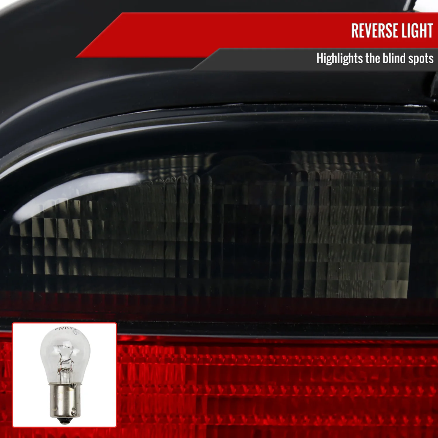 1992-1998 BMW E36 3 Series Coupe/Convertible Tail Lights Chrome/Red Smoke Lens - Image 3
