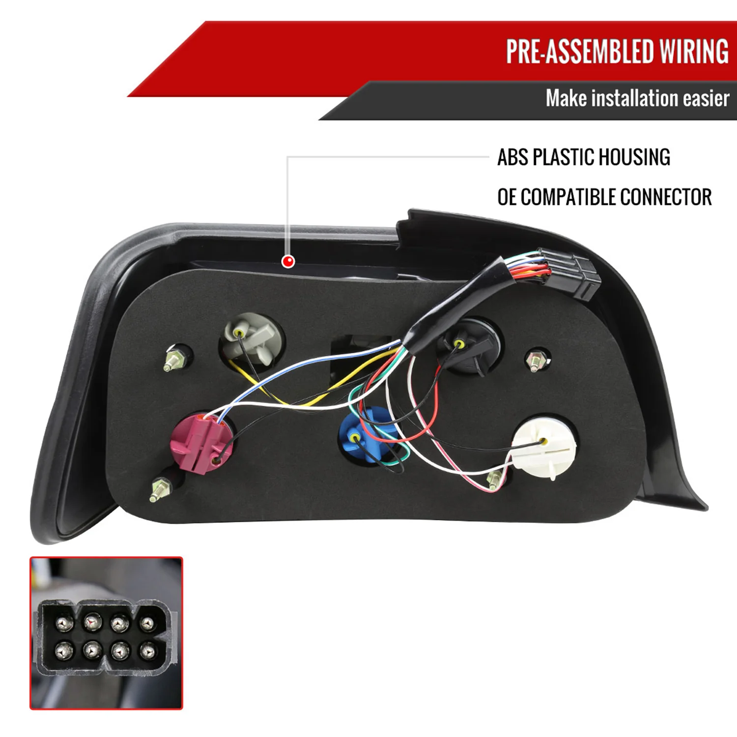 1992-1998 BMW E36 3 Series Coupe/Convertible Tail Lights Chrome/Red Smoke Lens - Image 7