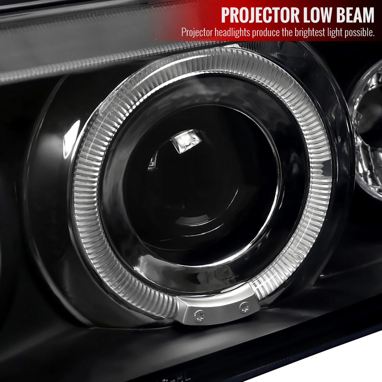 1992-1998 BMW E36 3 Series Coupe/Sedan Dual Halo Projector Headlights Black - Image 4