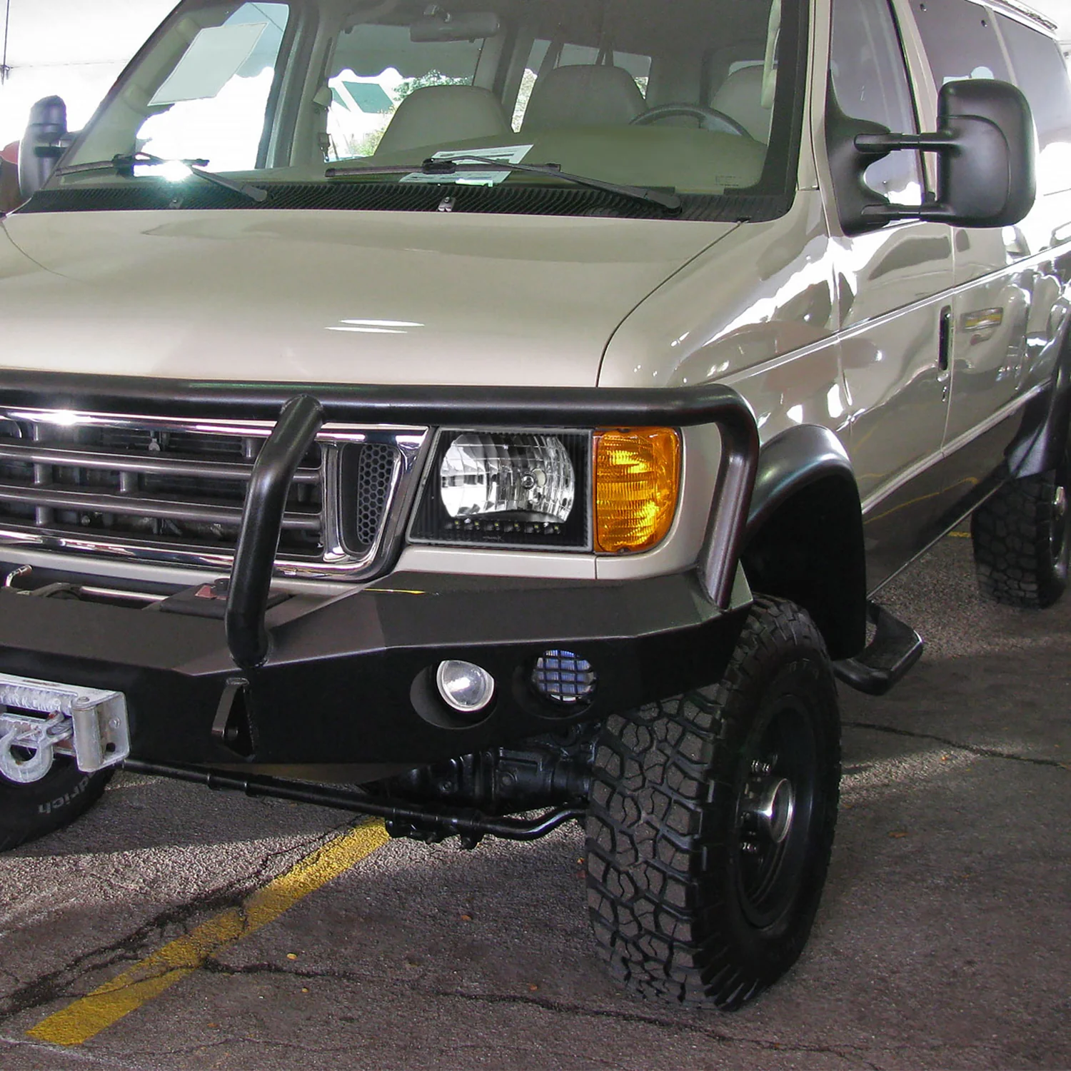 1992-2006 Ford Econoline Factory Headlights SMD LED Light Strip Matt Black - Image 10