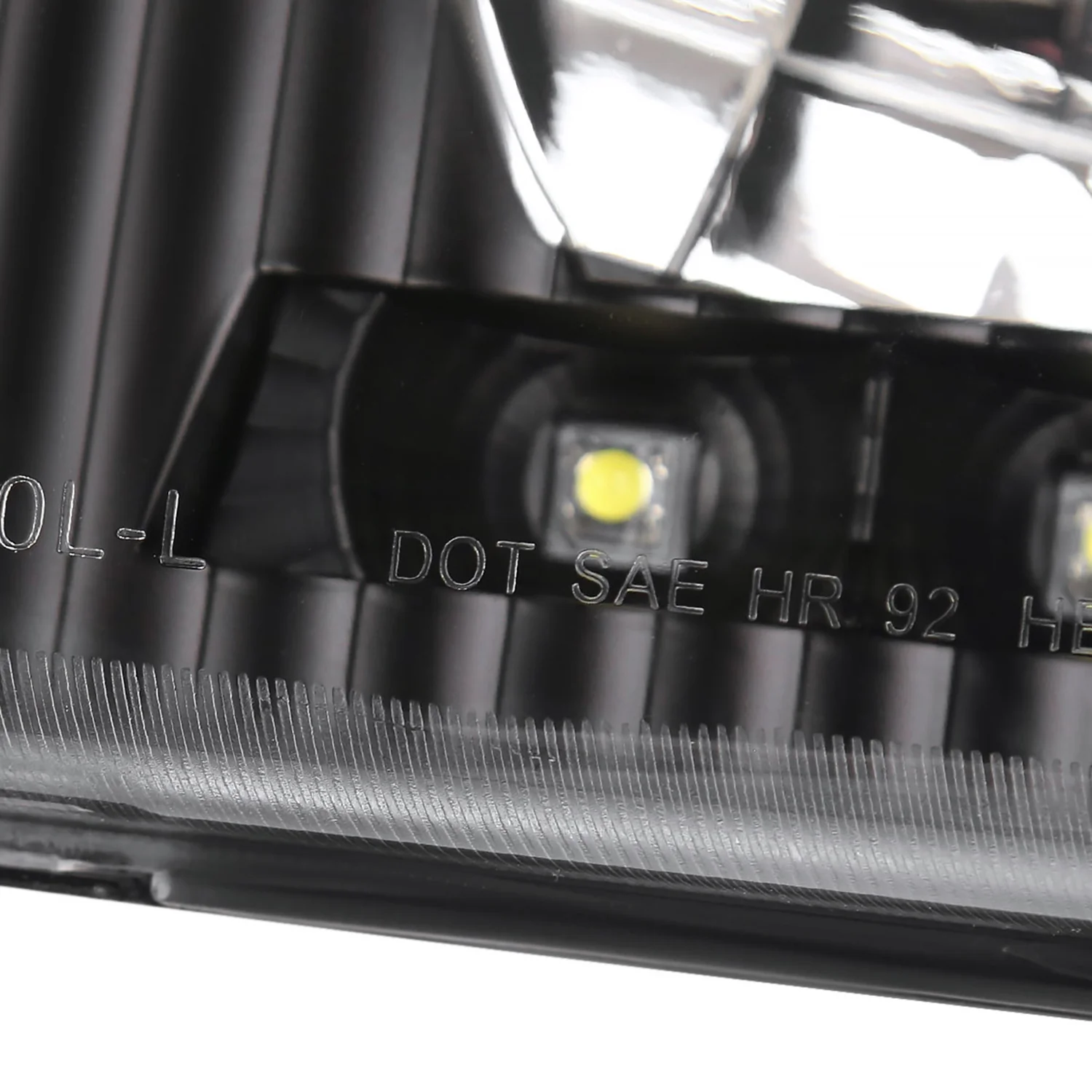 1992-2006 Ford Econoline Factory Headlights SMD LED Light Strip Matt Black - Image 6
