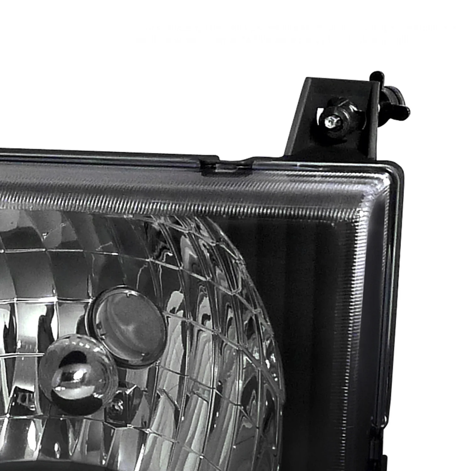 1992-2006 Ford Econoline Factory Style Crystal Headlights Matte Black/Clear - Image 5