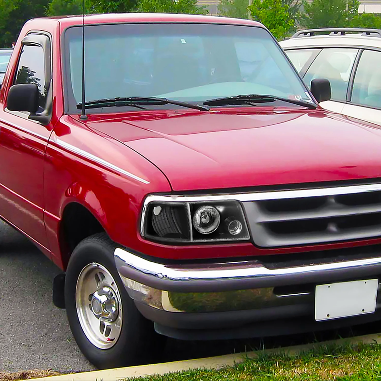 1993-1997 Ford Ranger Headlights Integrated H3 Projector Fog Light Black - Image 10