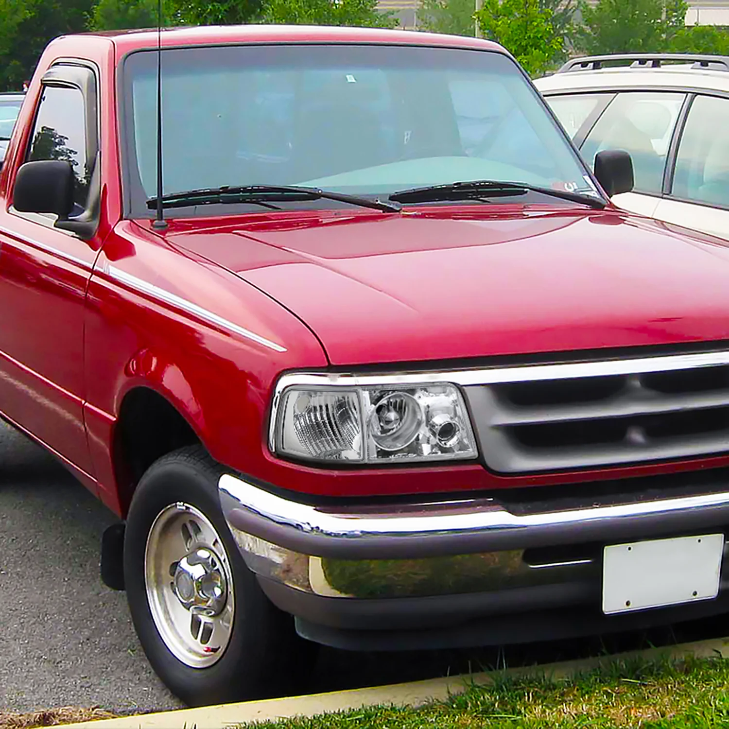 1993-1997 Ford Ranger Headlights Integrated H3 Projector Fog Light Chrome - Image 10