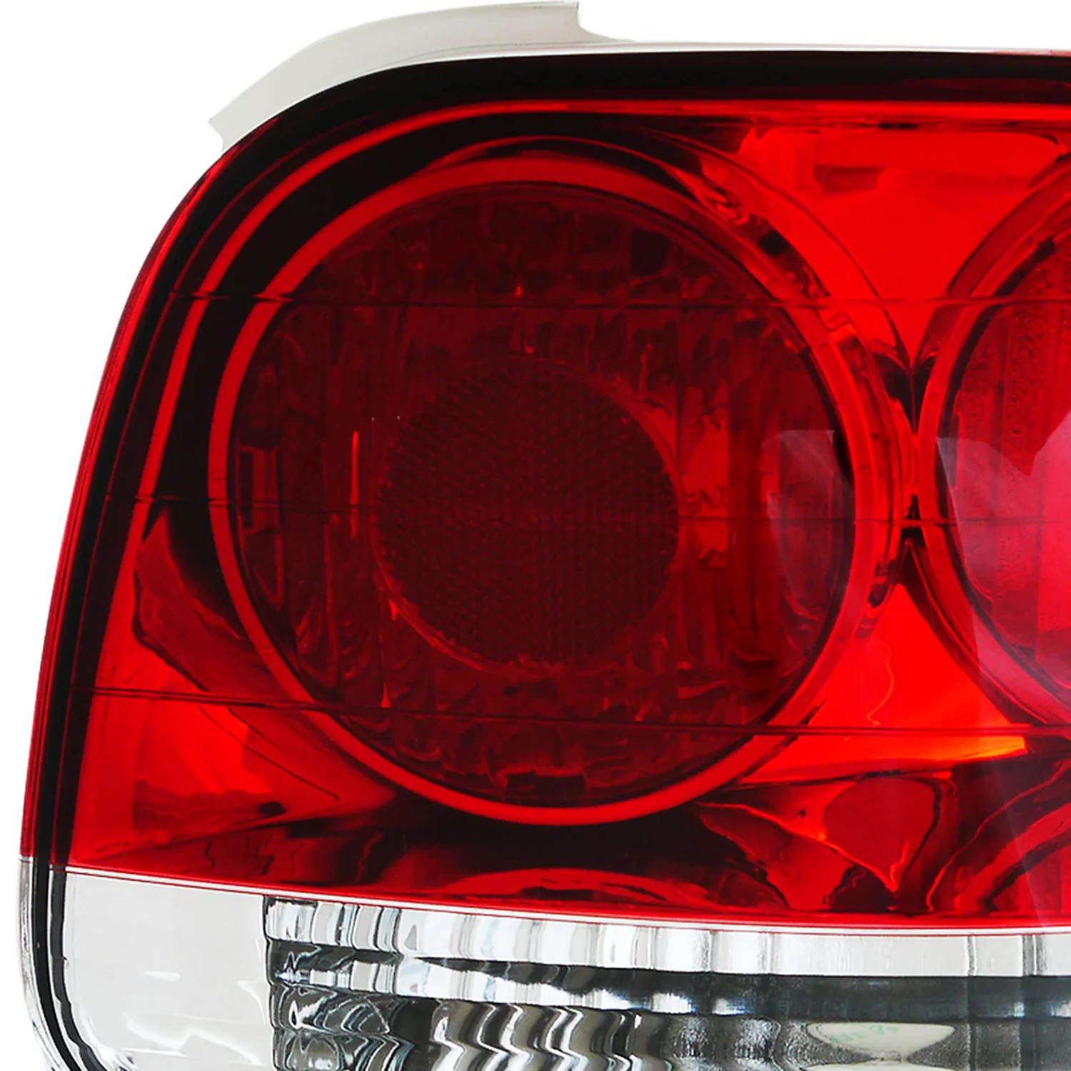 1993-1997 Honda Del Sol Tail Lights Chrome Housing/Red Clear Lens - Image 3