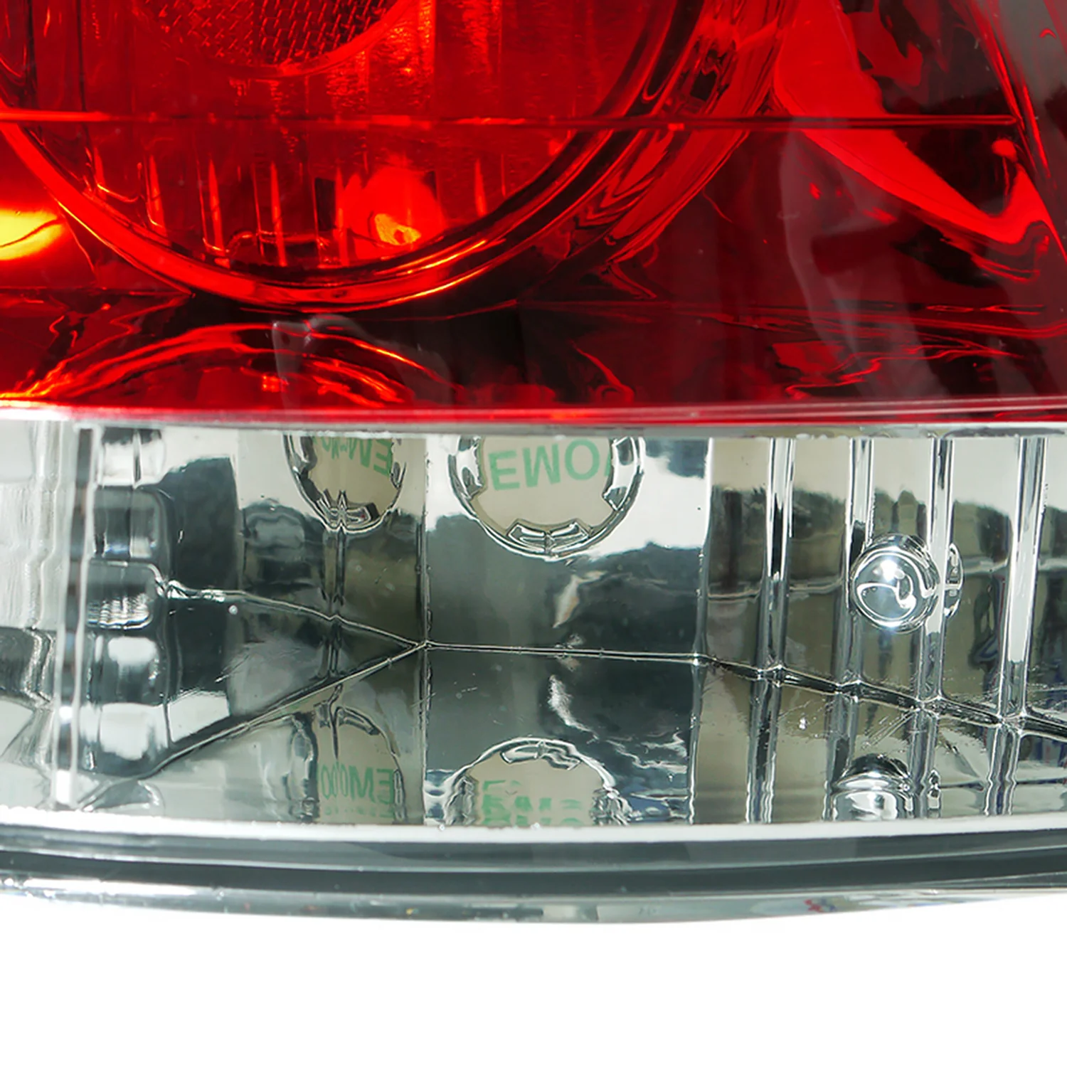 1993-1997 Honda Del Sol Tail Lights Chrome Housing/Red Clear Lens - Image 4
