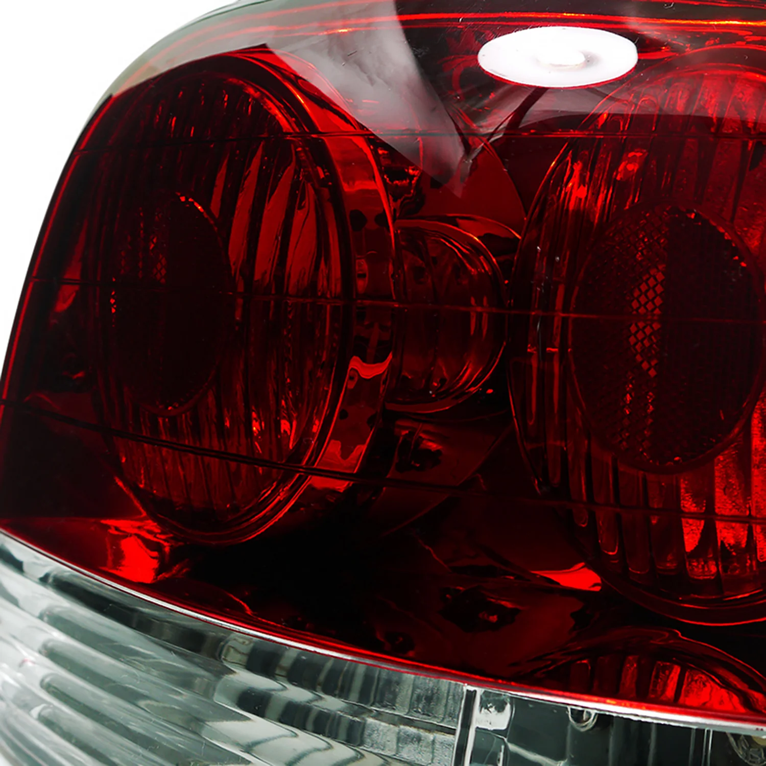 1993-1997 Honda Del Sol Tail Lights Chrome Housing/Red Clear Lens - Image 5