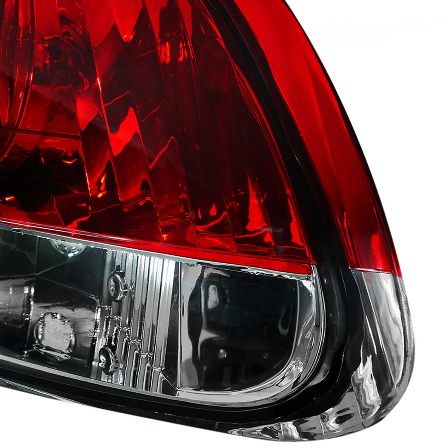 1993-1997 Honda Del Sol Tail Lights Chrome Housing/Red Clear Lens - Image 7