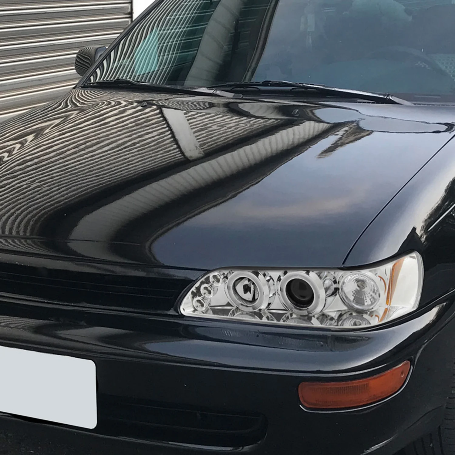 1993-1997 Toyota Corolla Dual Halo Projector Headlights Chrome/Clear Lens - Image 9