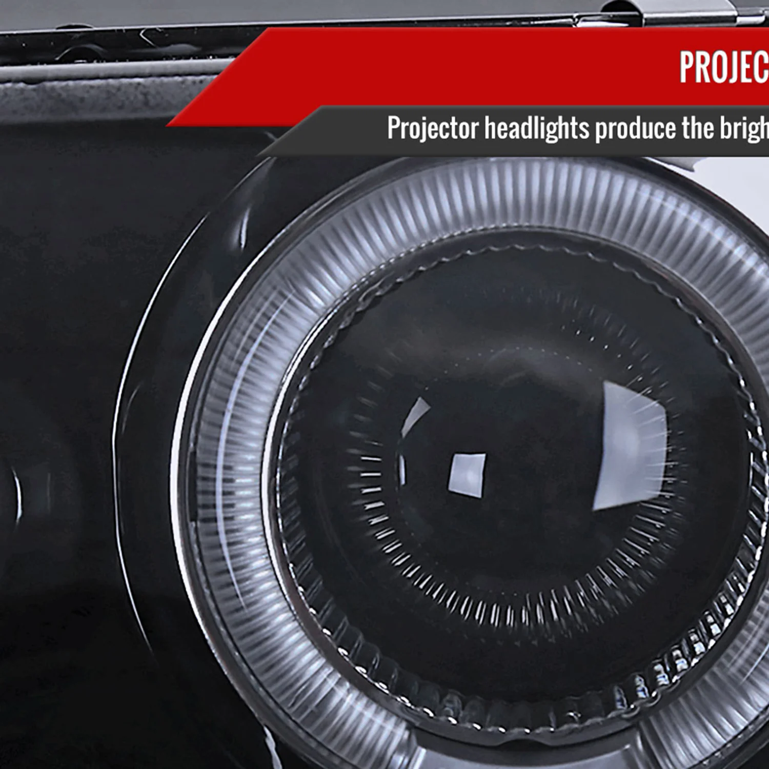 1993-1997 Toyota Corolla Dual Halo Projector Headlights Glossy Black/Smoke - Image 3