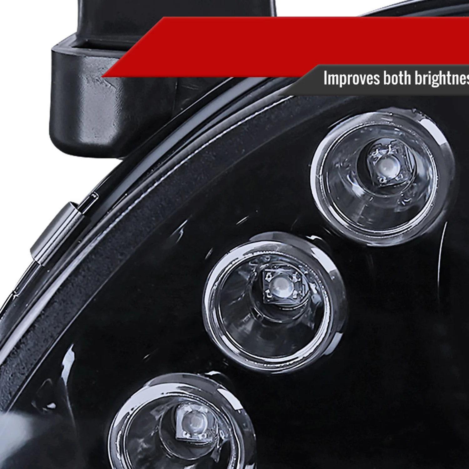 1993-1997 Toyota Corolla Dual Halo Projector Headlights Glossy Black/Smoke - Image 5