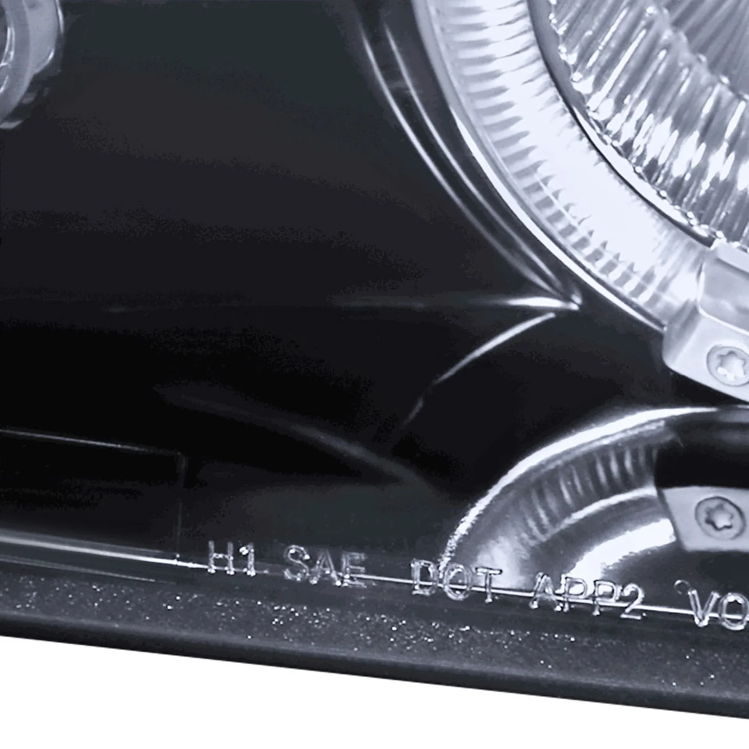 1993-1997 Toyota Corolla Dual Halo Projector Headlights Glossy Black/Smoke - Image 6