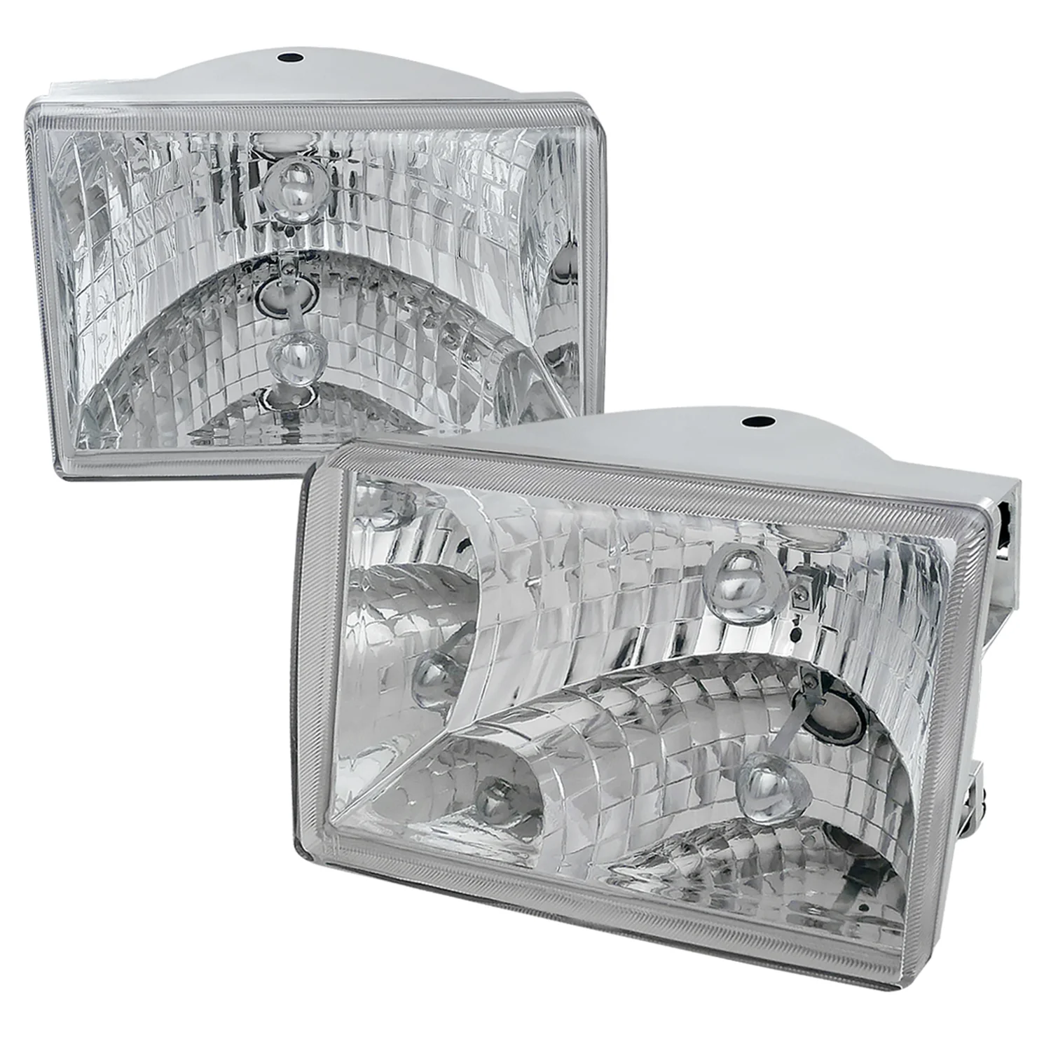 1993-1998 Jeep Grand Cherokee Factory Style Headlights Chrome/Clear Lens