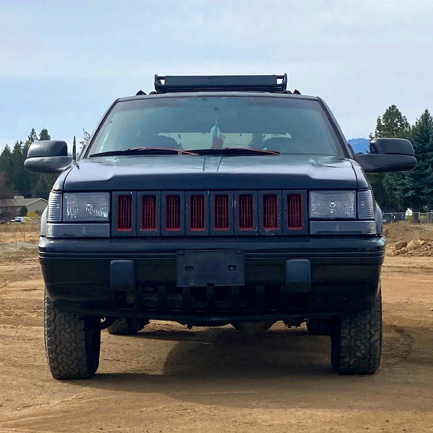 1993-1998 Jeep Grand Cherokee Factory Style Headlights Matte Black/Clear Lens - Image 10