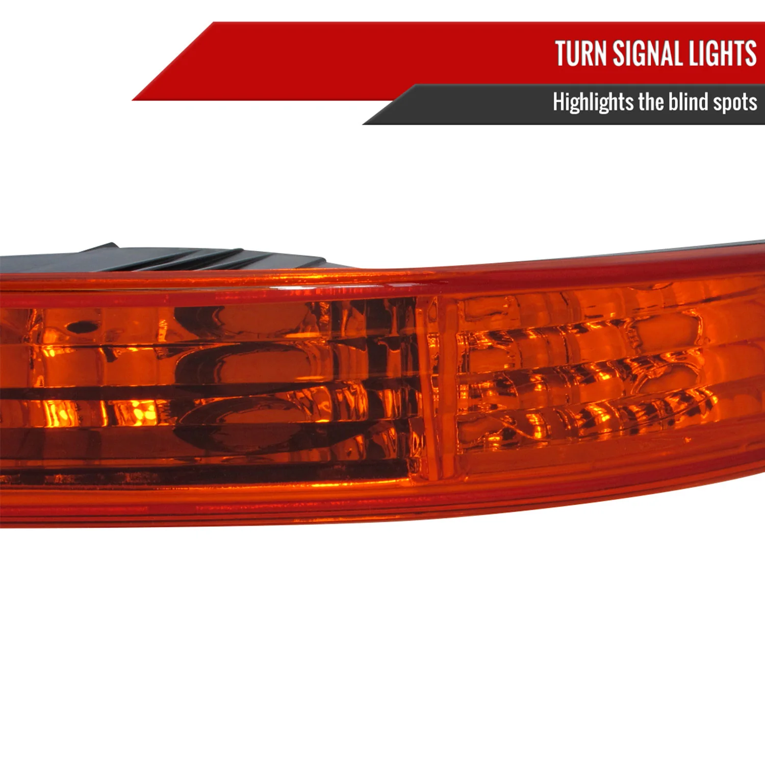 1994-1997 Accura Integra Bumper Lights Chrome Housing/Amber Lens - Image 3
