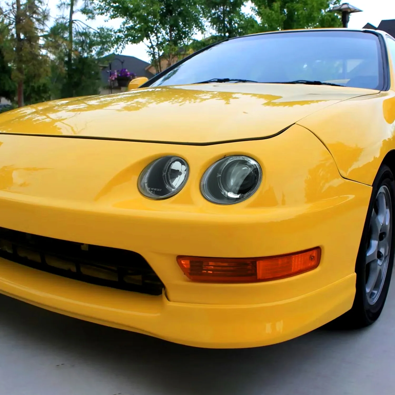 1994-1997 Acura Integra 3DR/4DR Dual Halo Projector Headlights Matt Black - Image 10