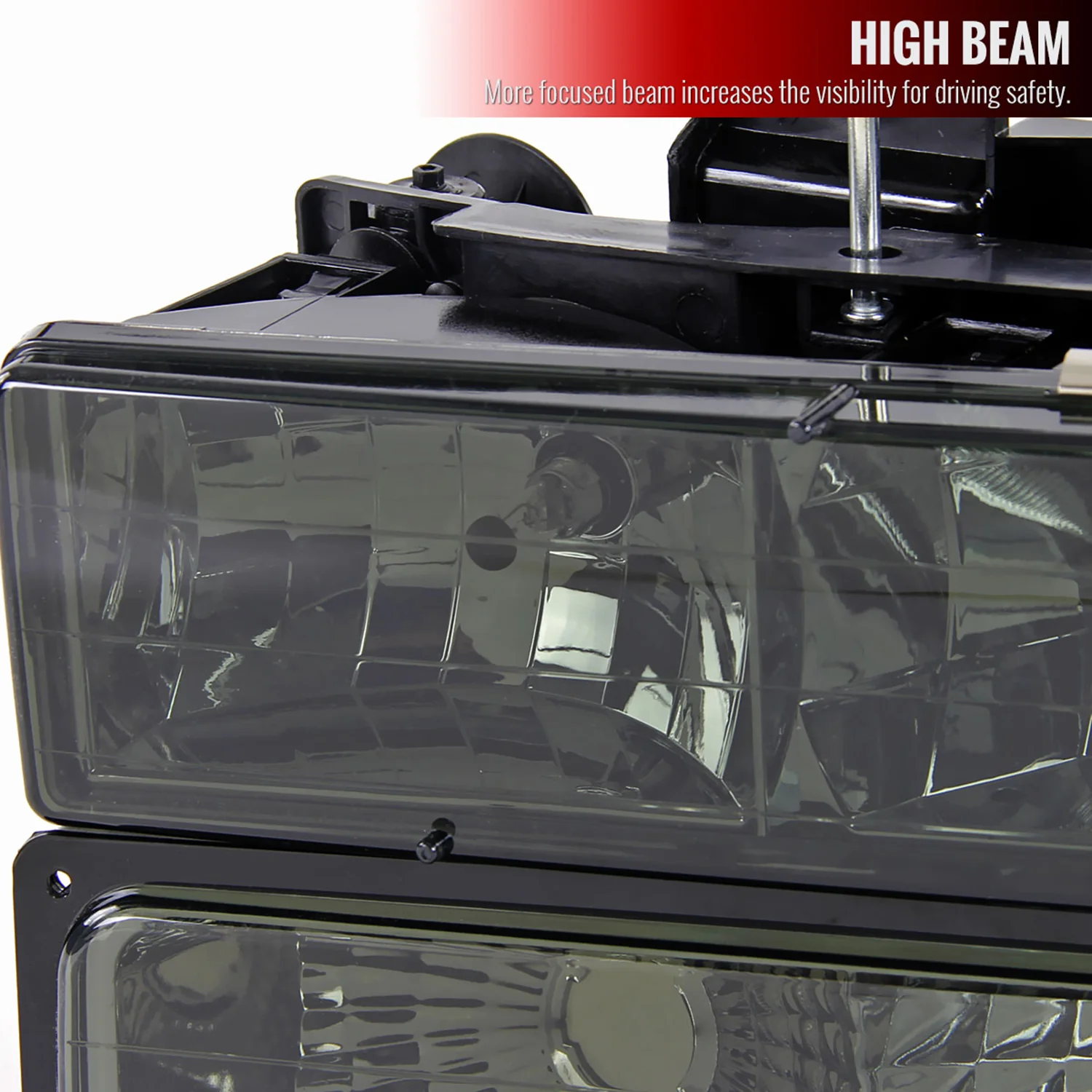1994-1998 Chevy Silverado/Tahoe/Suburban/C10 Factory Headlights Smoke - Image 3