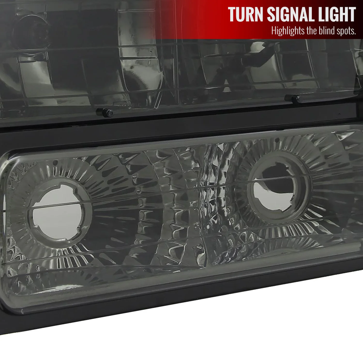 1994-1998 Chevy Silverado/Tahoe/Suburban/C10 Factory Headlights Smoke - Image 4